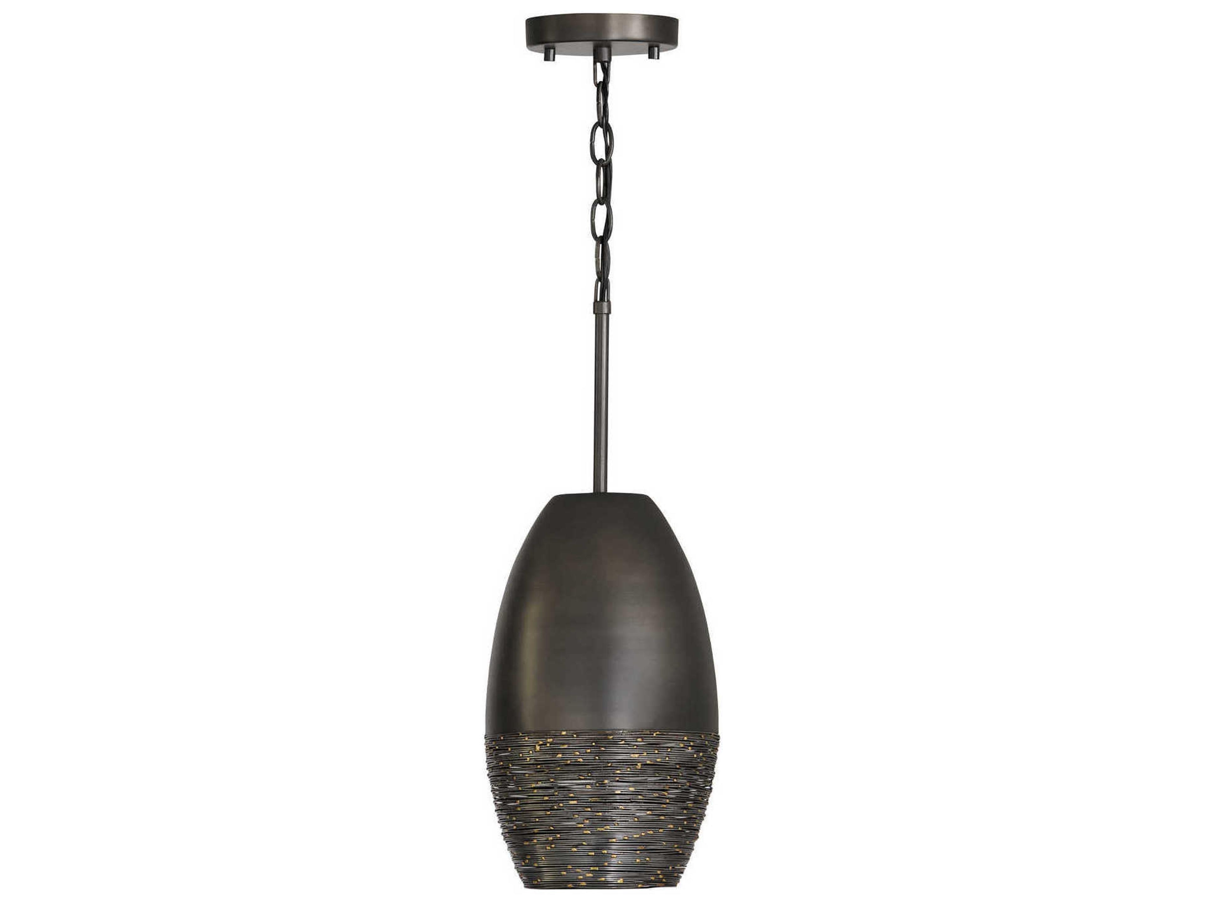 Capital Lighting Sana 1-Light Grey Iron Cylinder Mini Pendant
