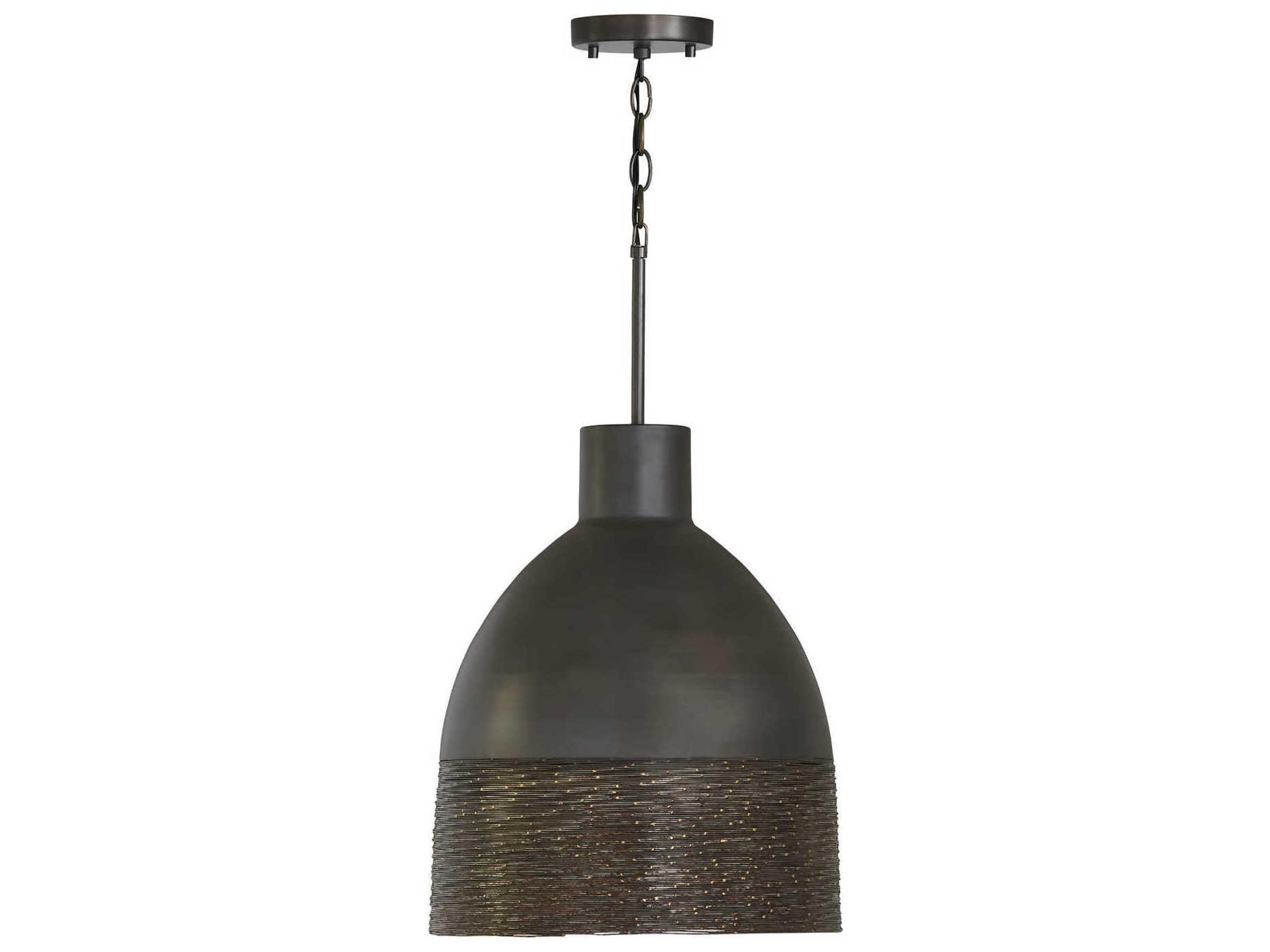 Capital Lighting Sana 1-Light Grey Iron Bell Pendant