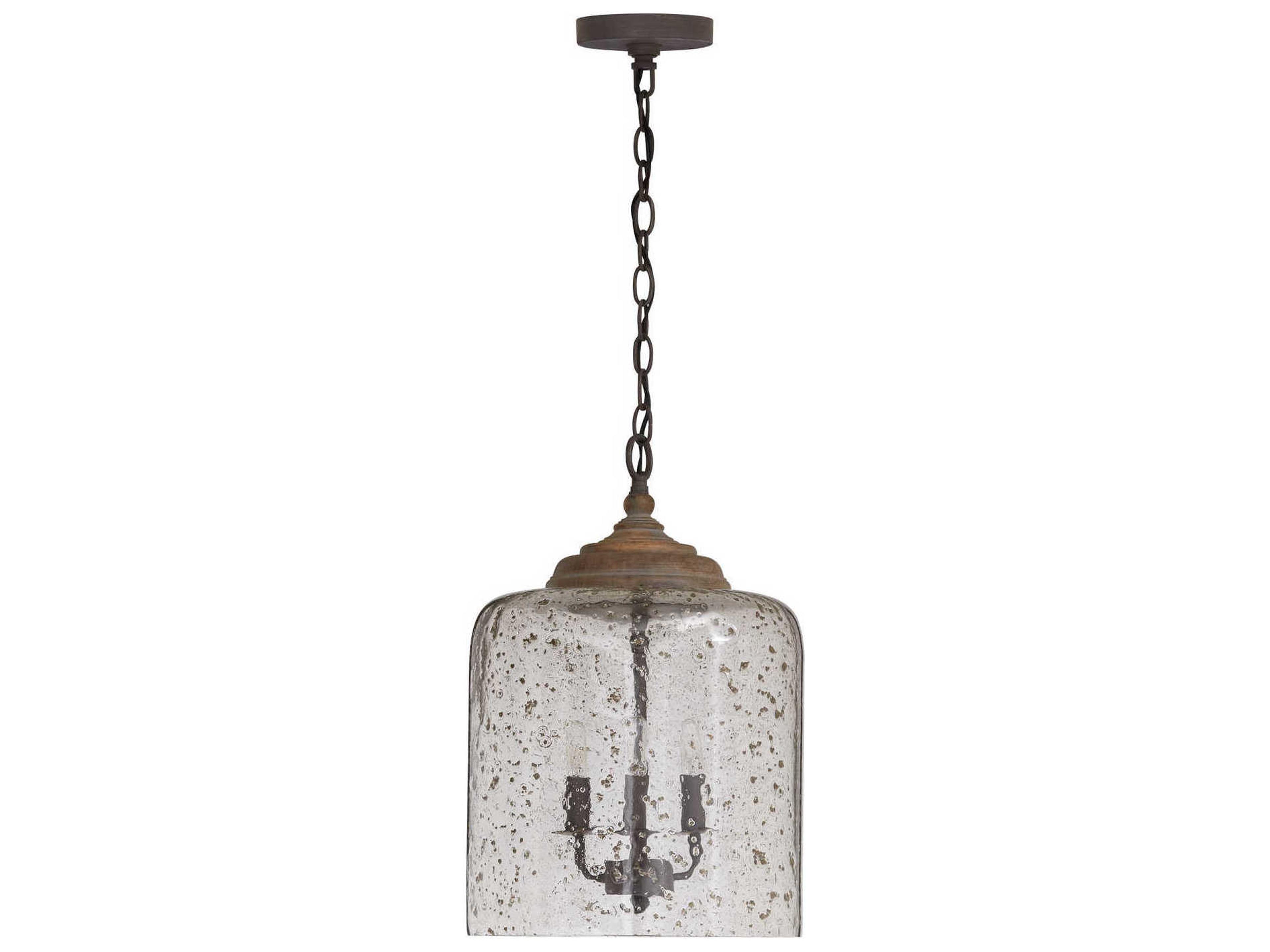 Capital Lighting 3-Light Nordic Grey Glass Drum Chandelier