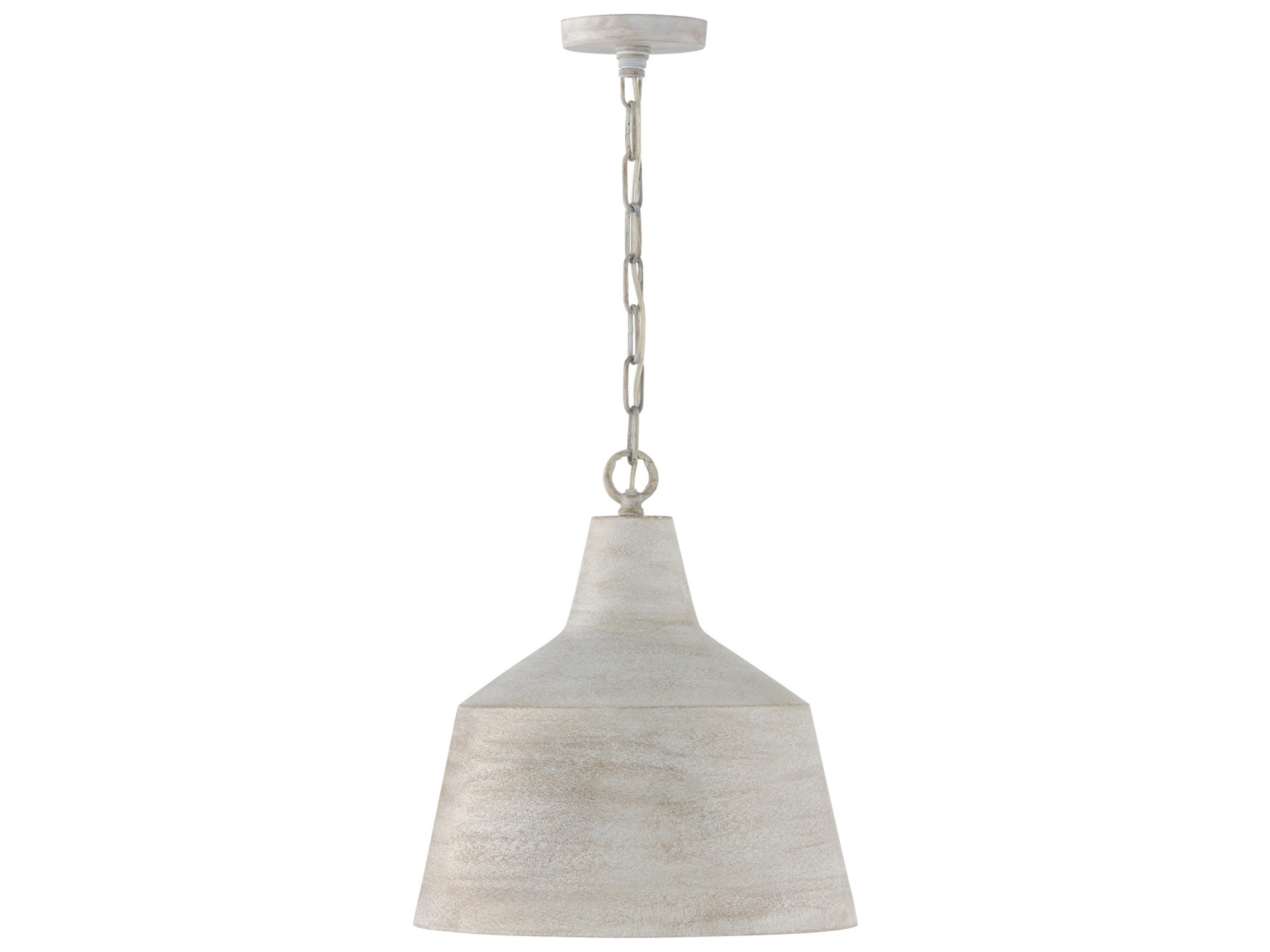 Capital Lighting Quarry 1-Light Stucco Gray Bell Pendant