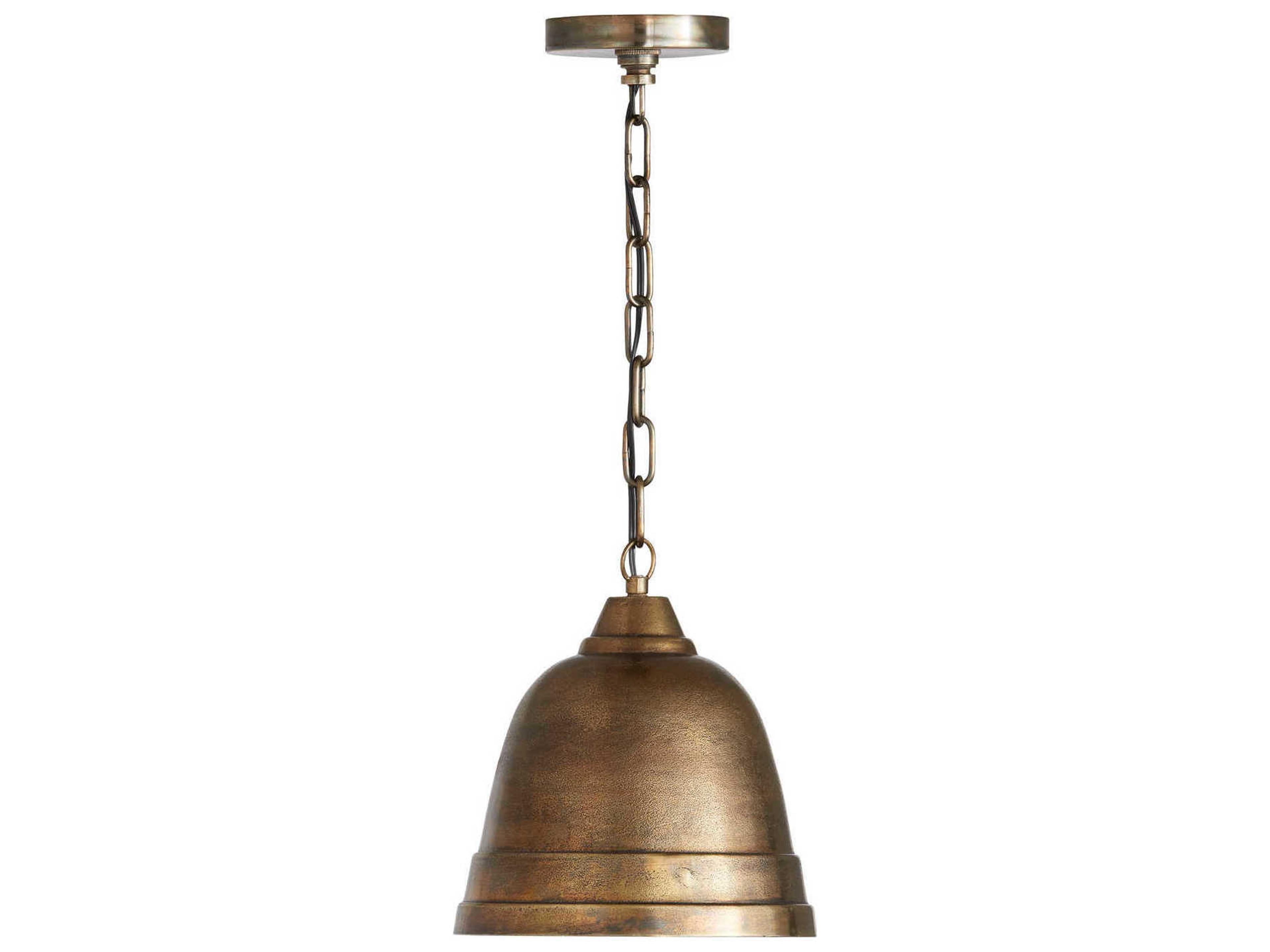 Capital Lighting Sedona 1-Light Oxidized Brass Nickel Bell Mini Pendant