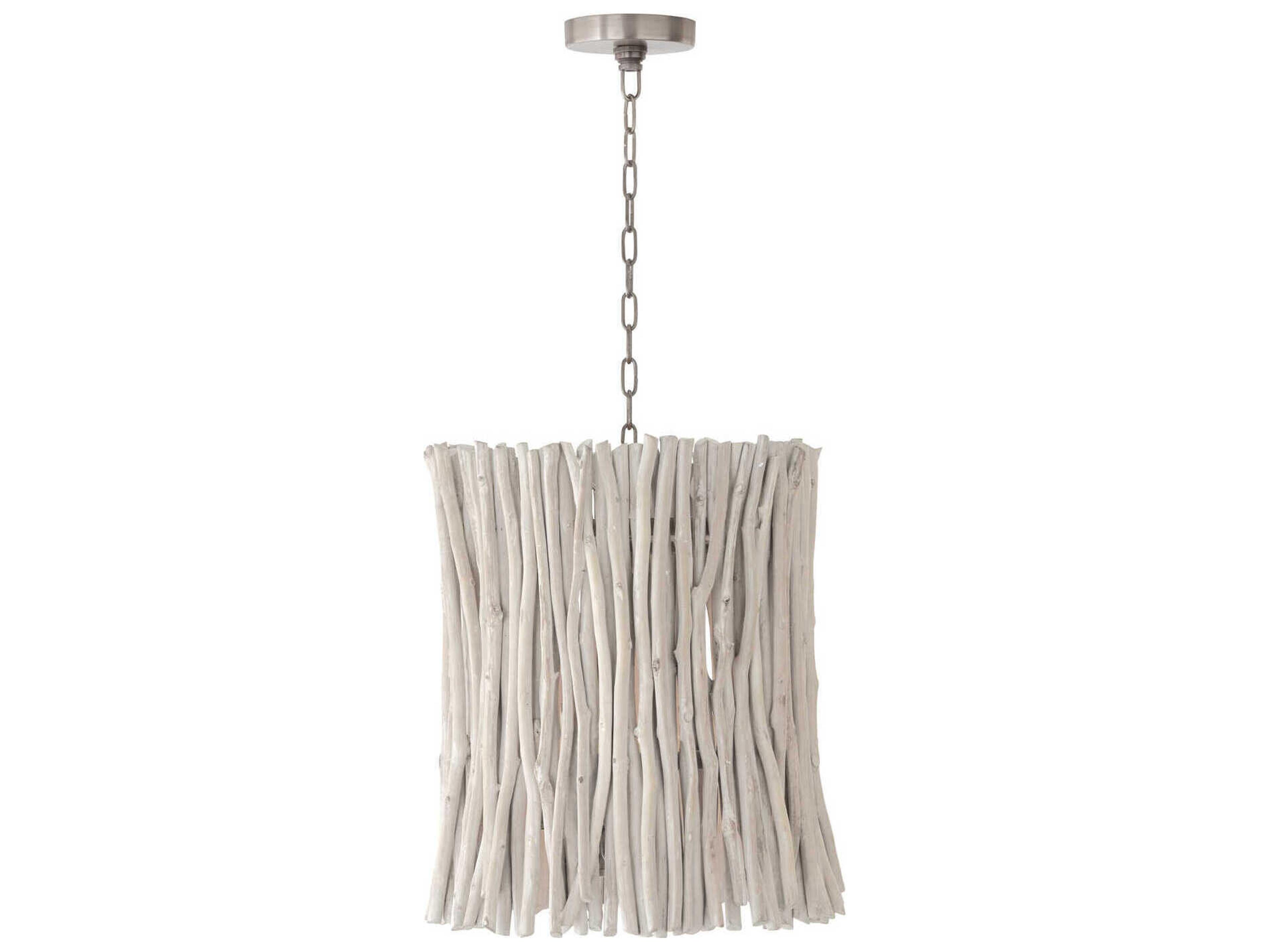 Capital Lighting Cara 4-Light Brushed Pewter Gray Cylinder Chandelier