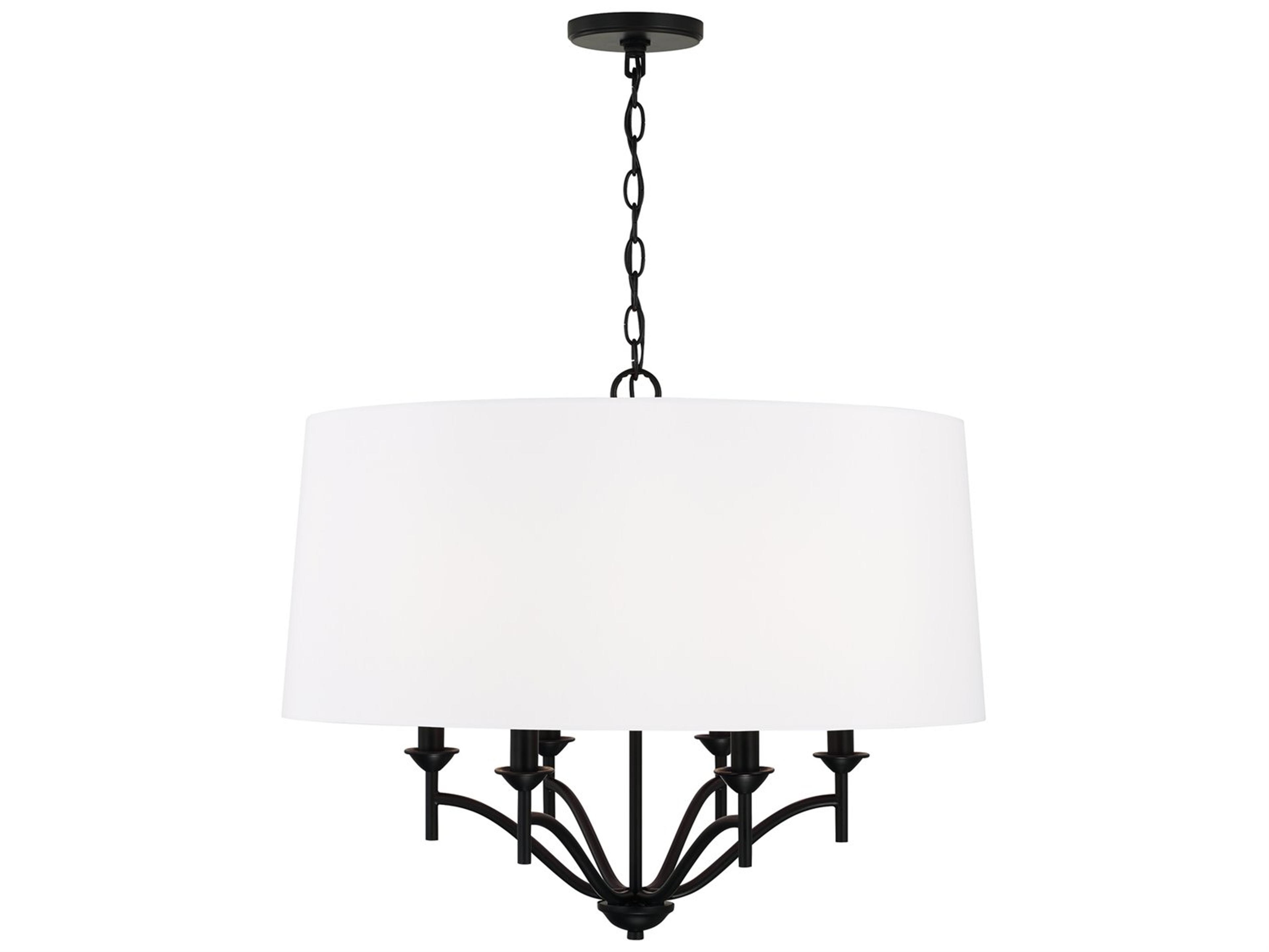 Capital Lighting Peyton 6-Light Matte Black Drum Pendant
