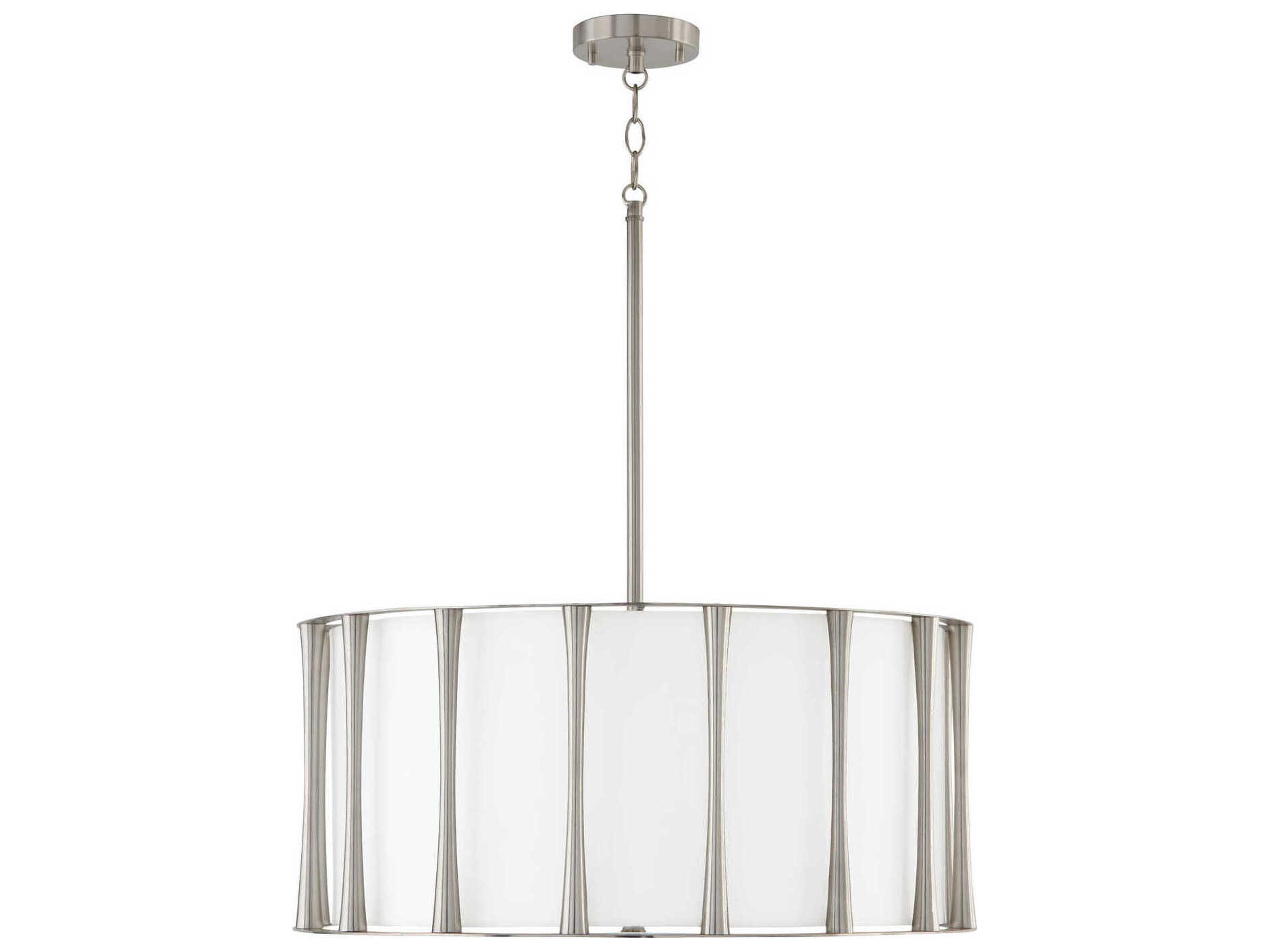 Capital Lighting Bodie 4-Light Brushed Nickel Round Pendant