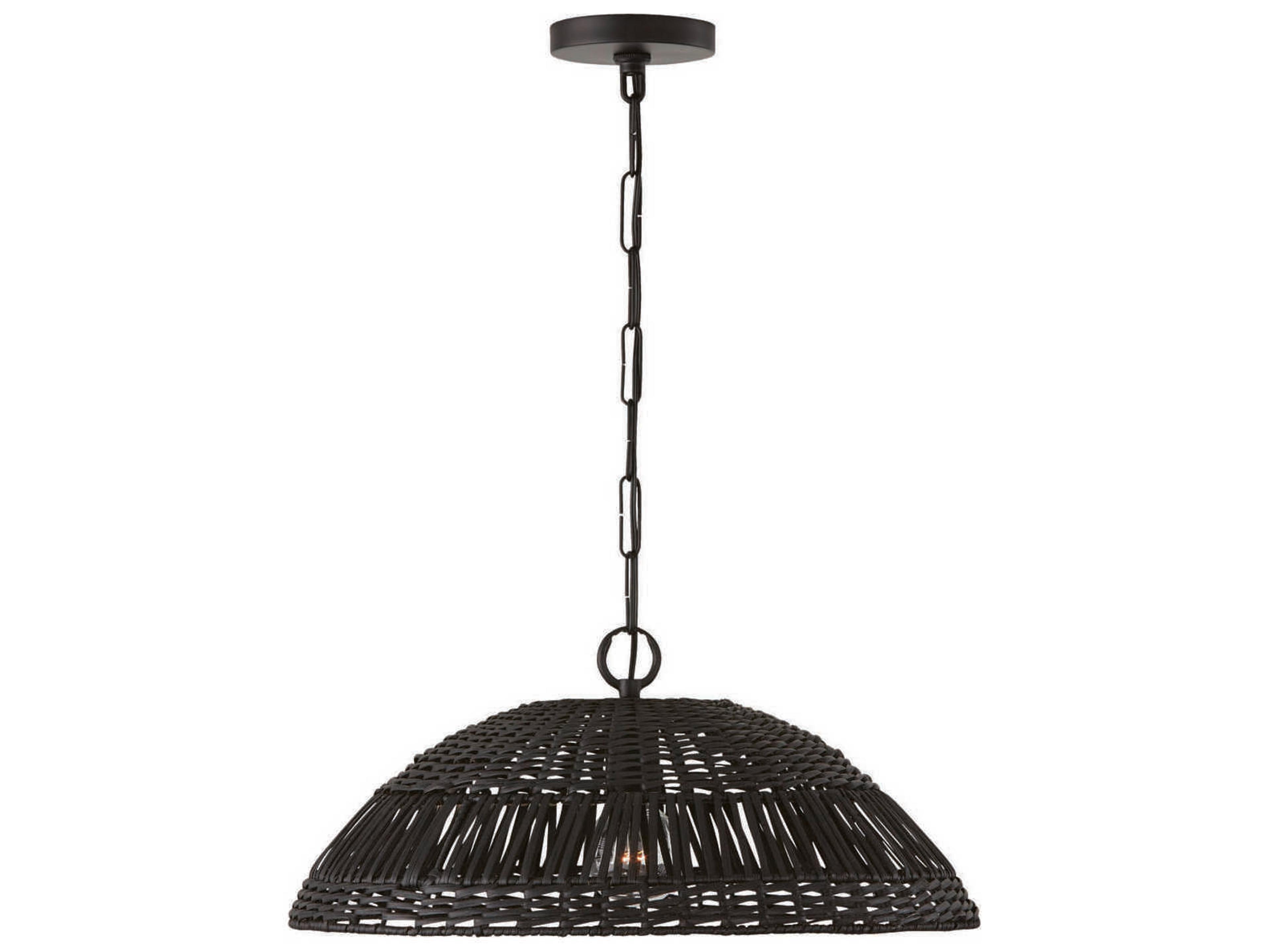 Capital Lighting Naomi 1-Light Matte Black Dome Pendant