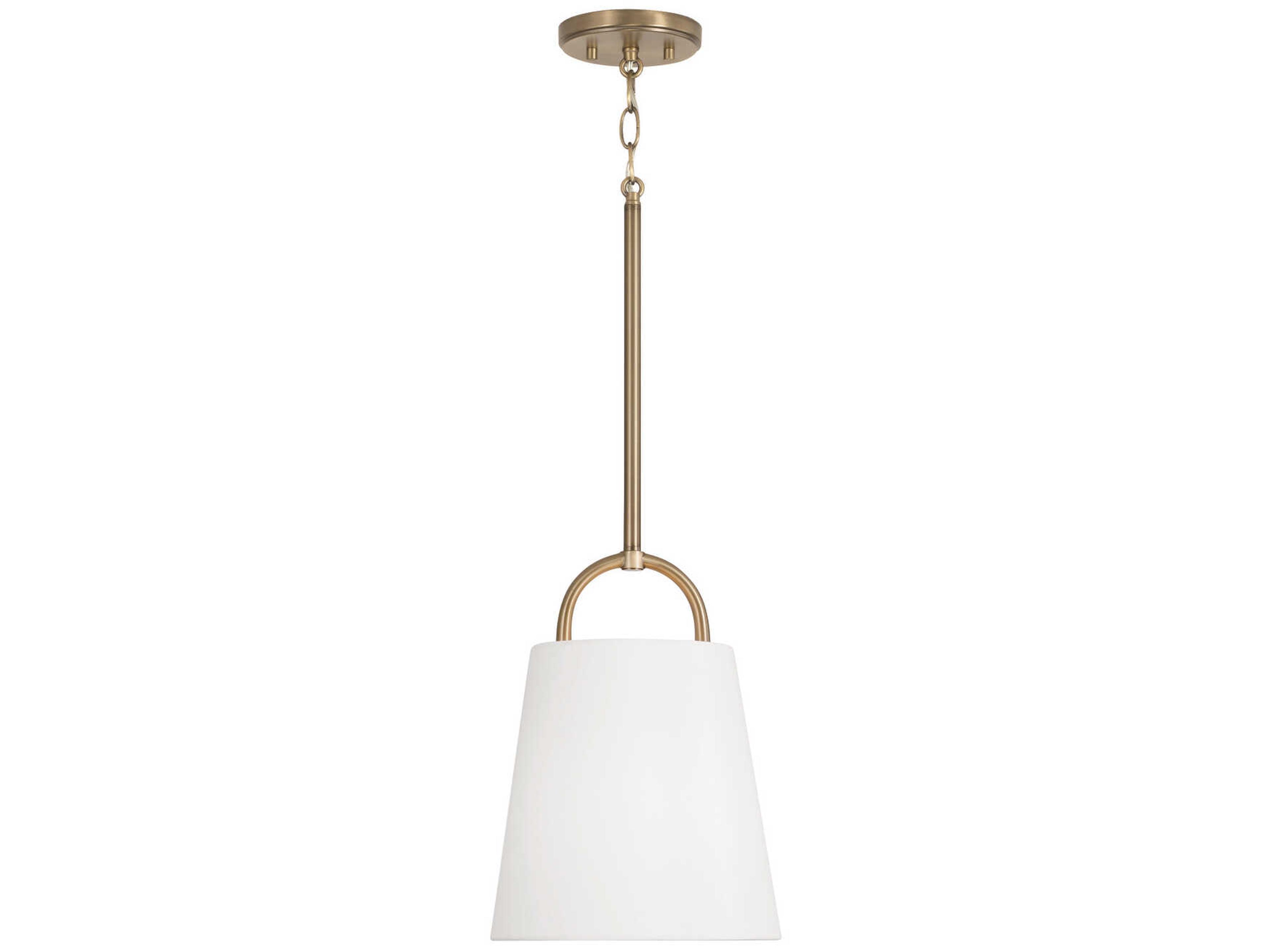 Capital Lighting Brody 1-Light Aged Brass Empire Mini Pendant