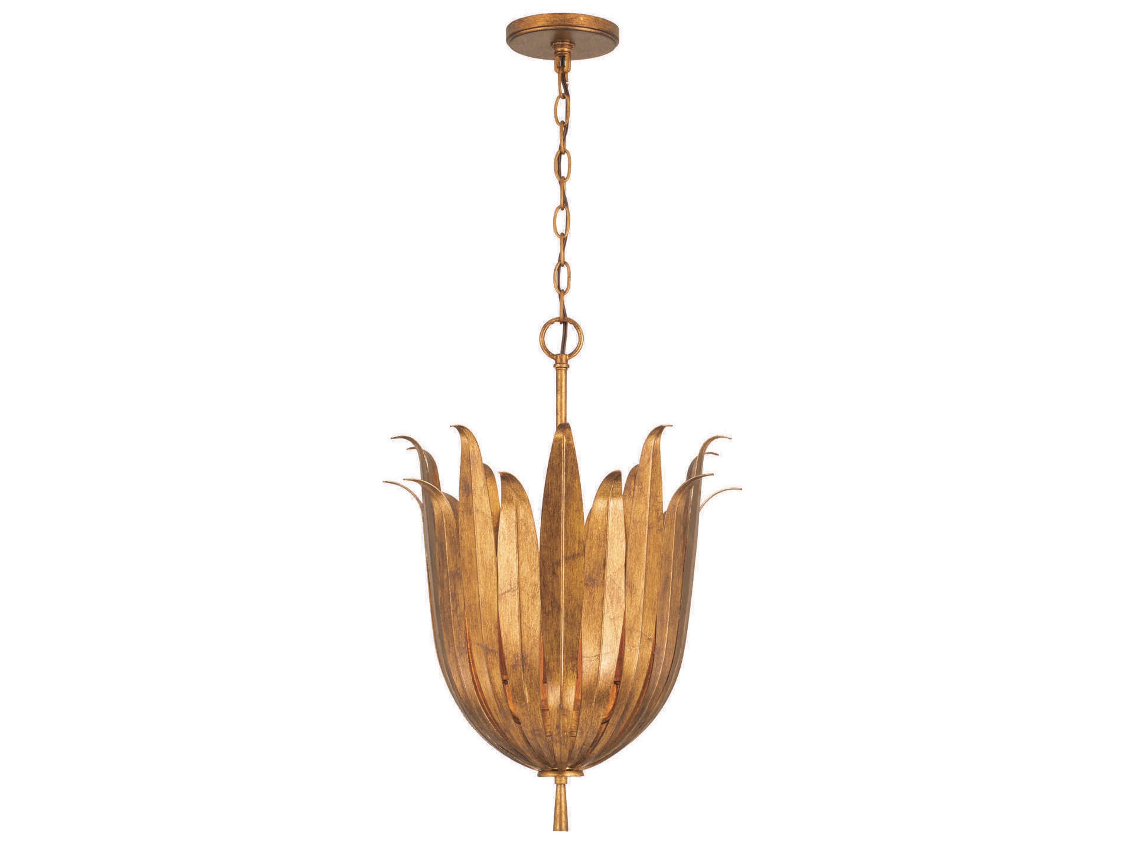 Capital Lighting Eden 4-Light Antique Gold Bowl Pendant