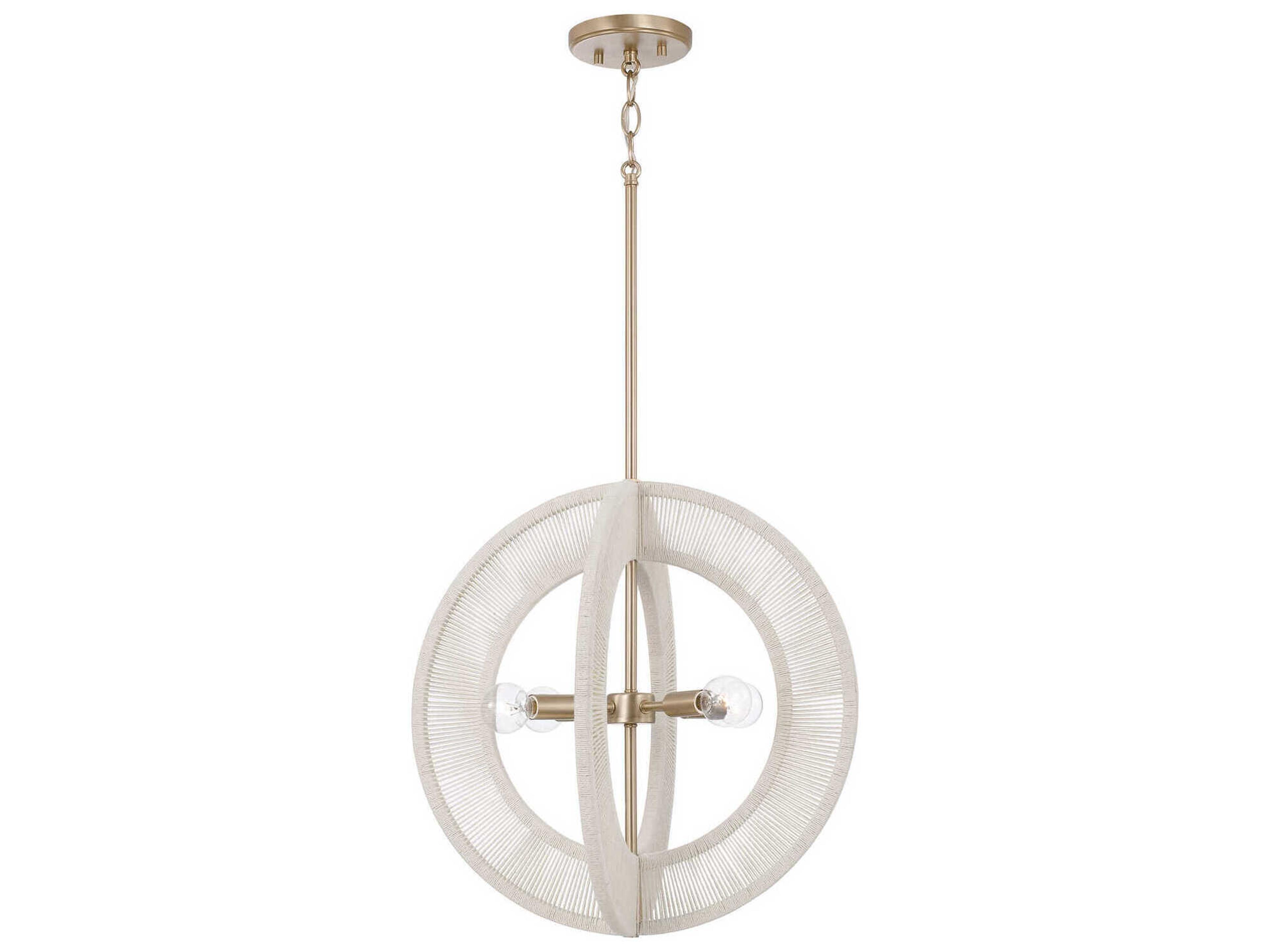 Capital Lighting Delaney 4-Light Matte Brass Round Pendant