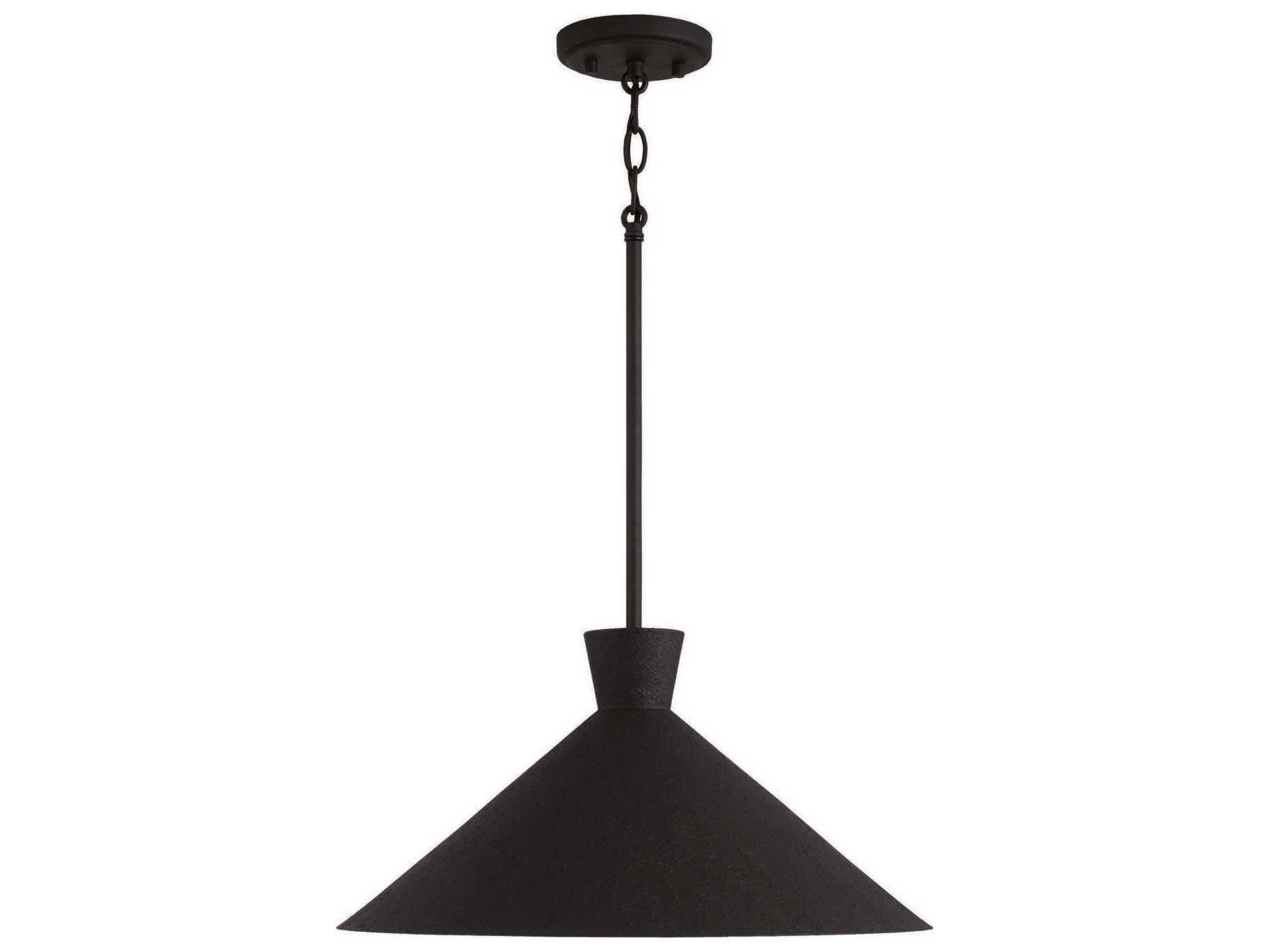 Capital Lighting Paloma 1-Light Textured Black Pendant