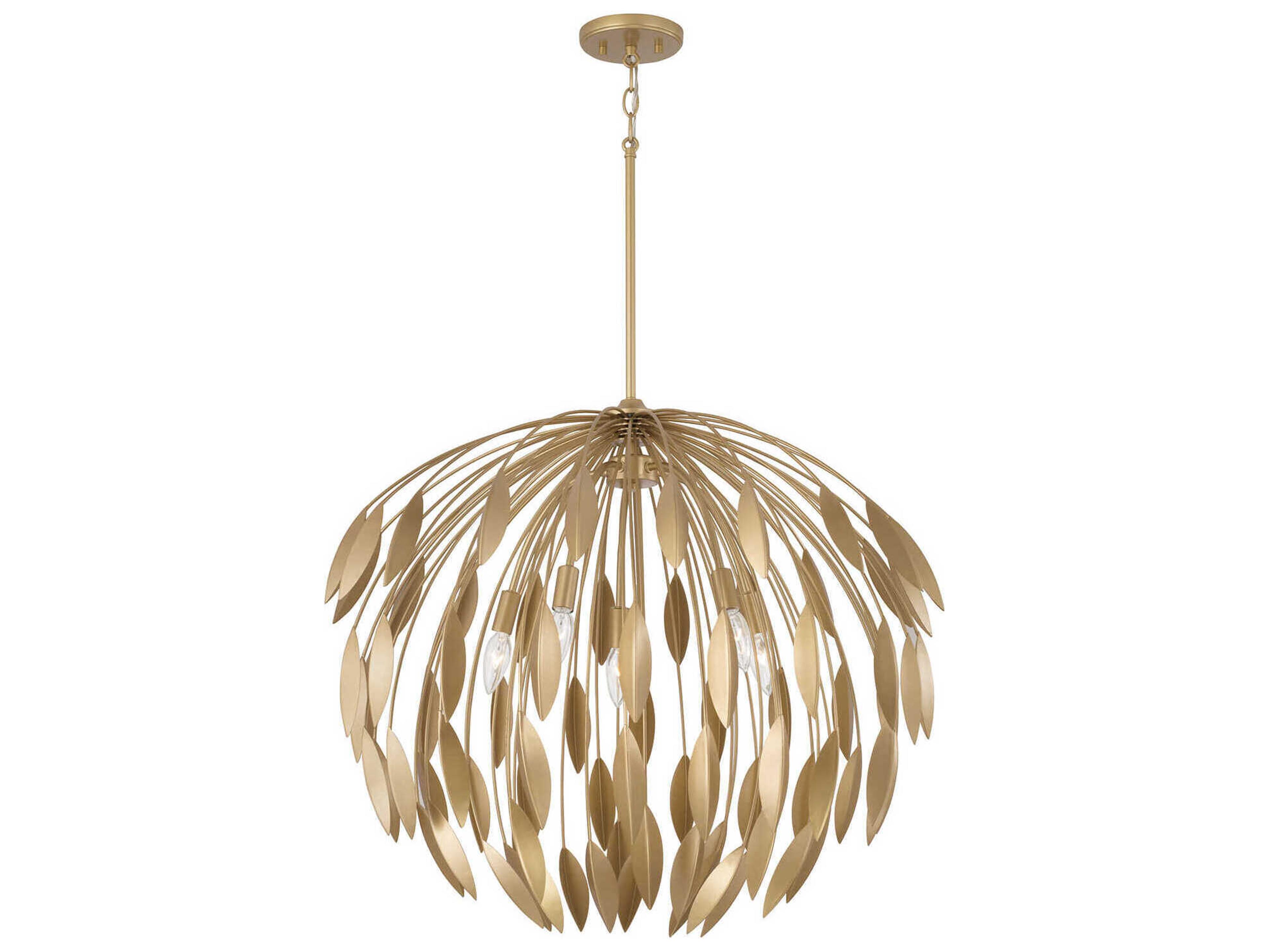 Capital Lighting Margeaux 5-Light Buffed Gold Dome Pendant