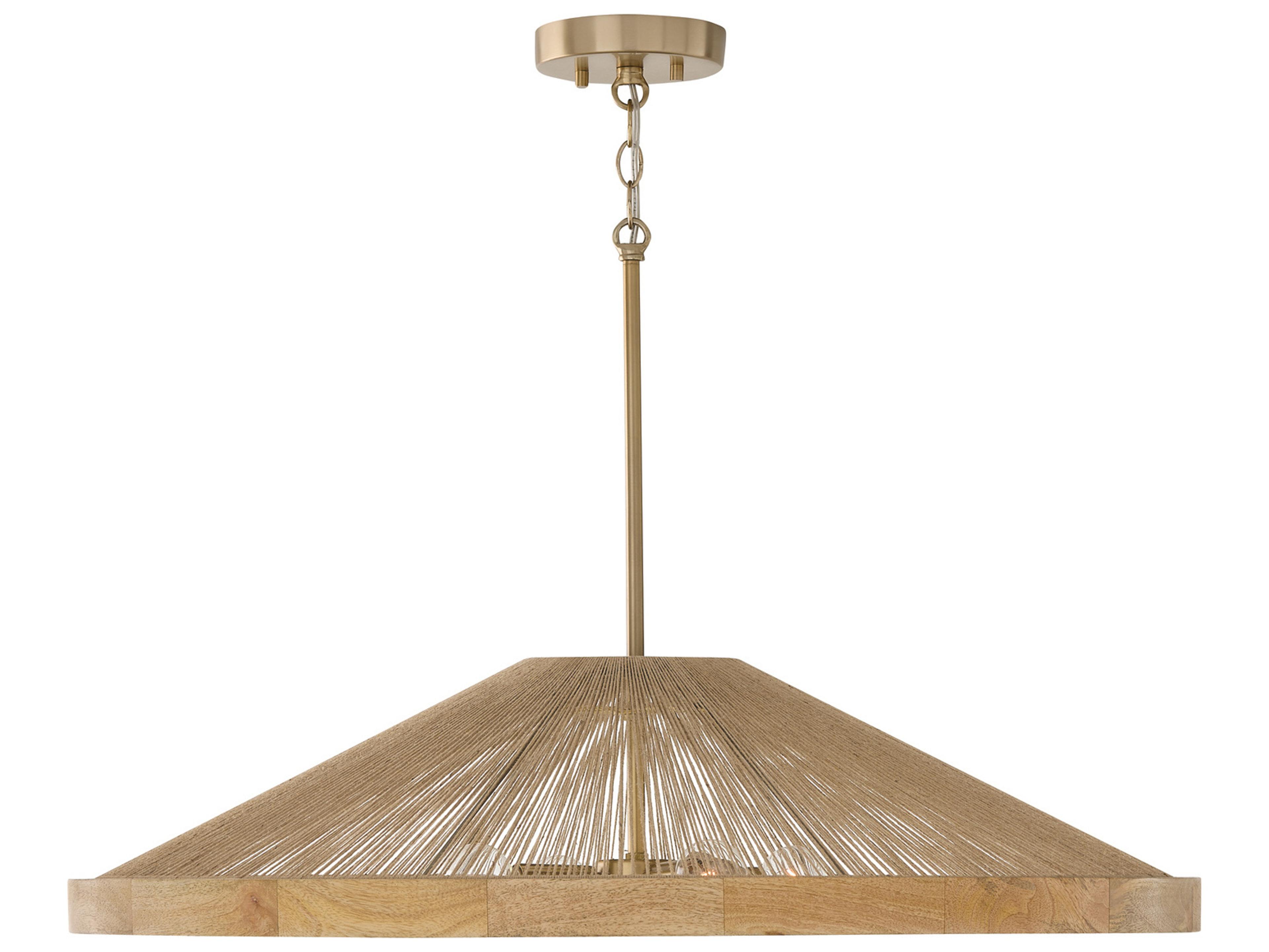 Capital Lighting Maya 4-Light Matte Brass Brown Pendant
