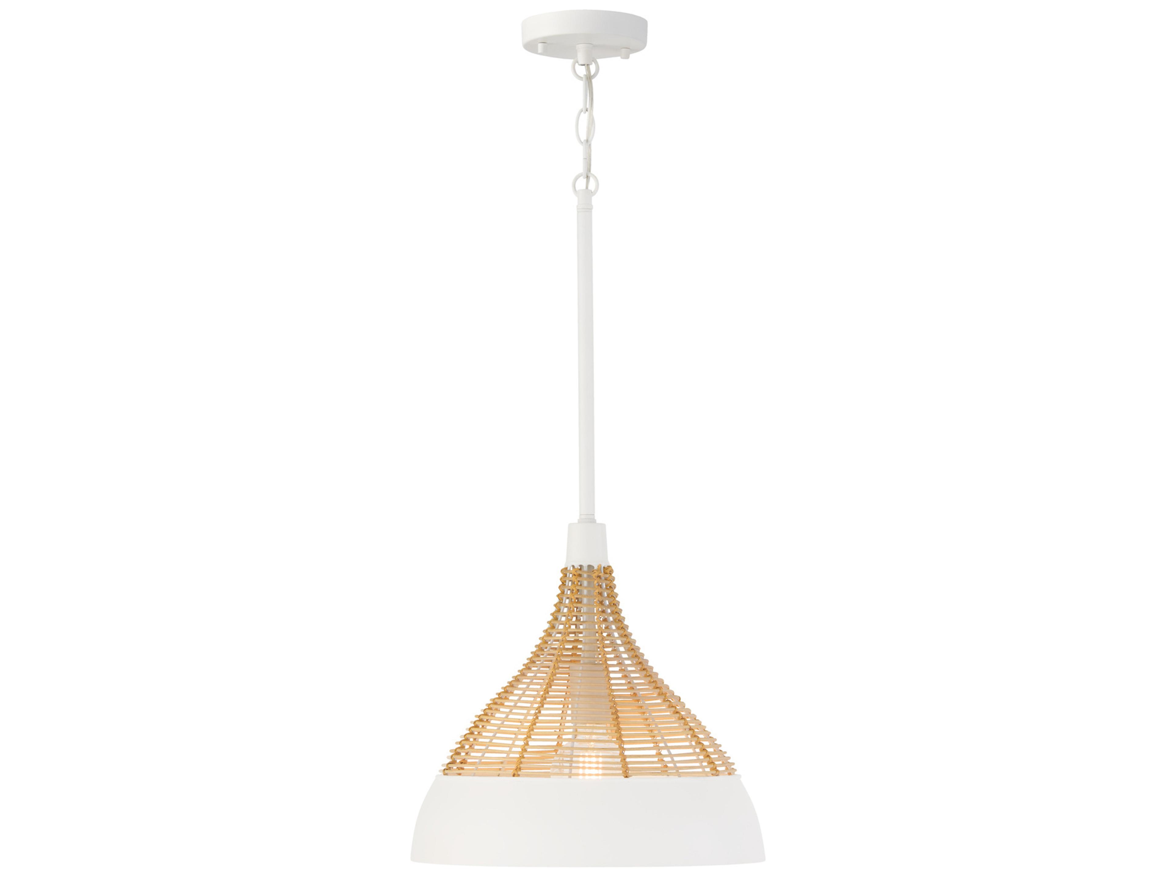 Capital Lighting Kali 1-Light Matte White Pendant