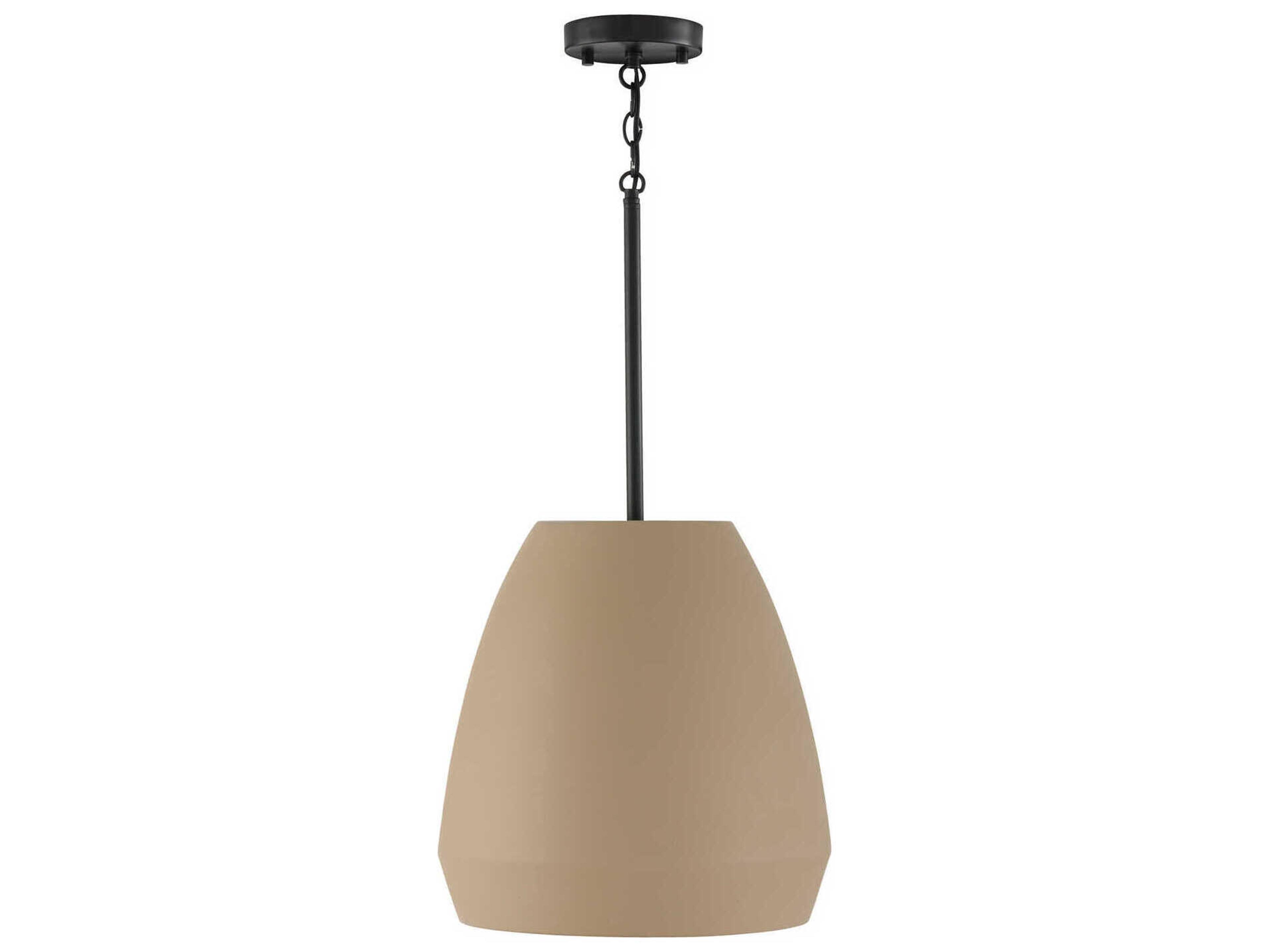 Capital Lighting Della 1-Light Terracotta Sand Brown Dome Pendant