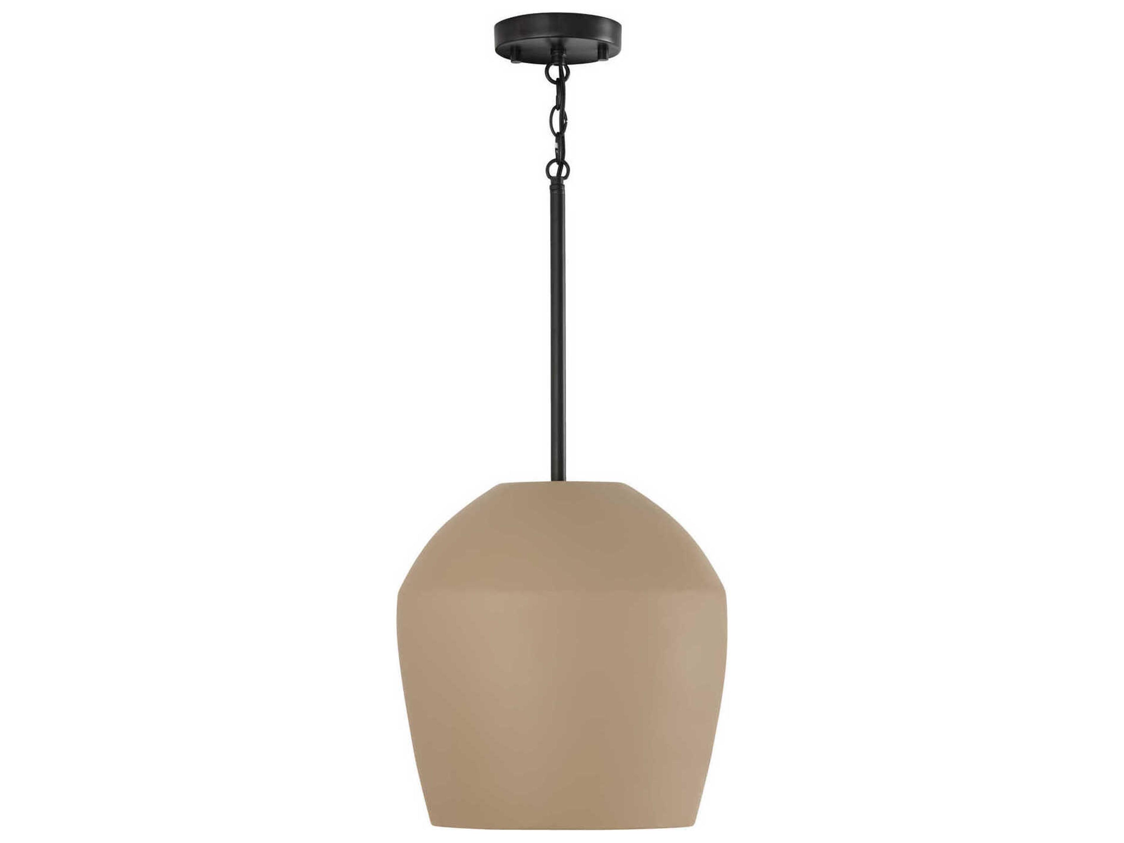 Capital Lighting Della 1-Light Terracotta Sand Brown Dome Pendant