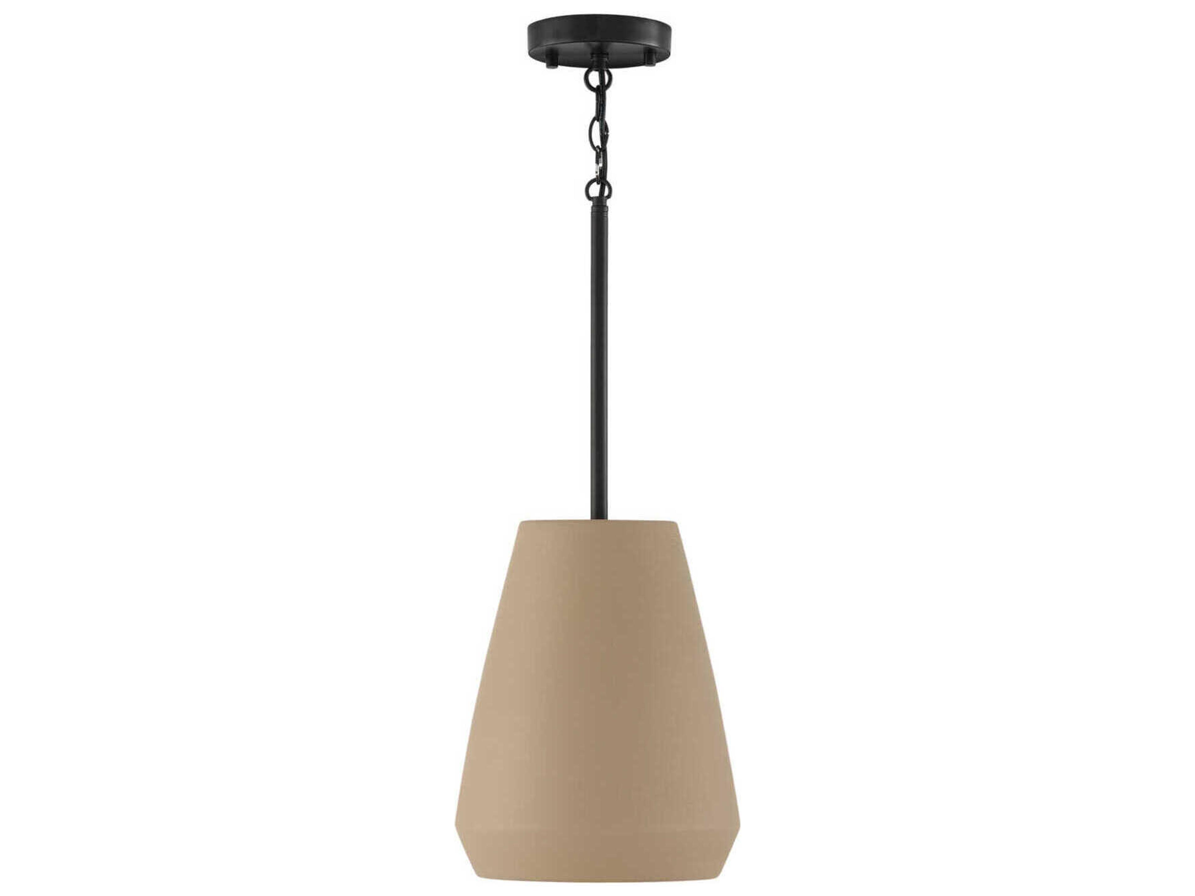 Capital Lighting Della 1-Light Terracotta Sand Brown Dome Mini Pendant