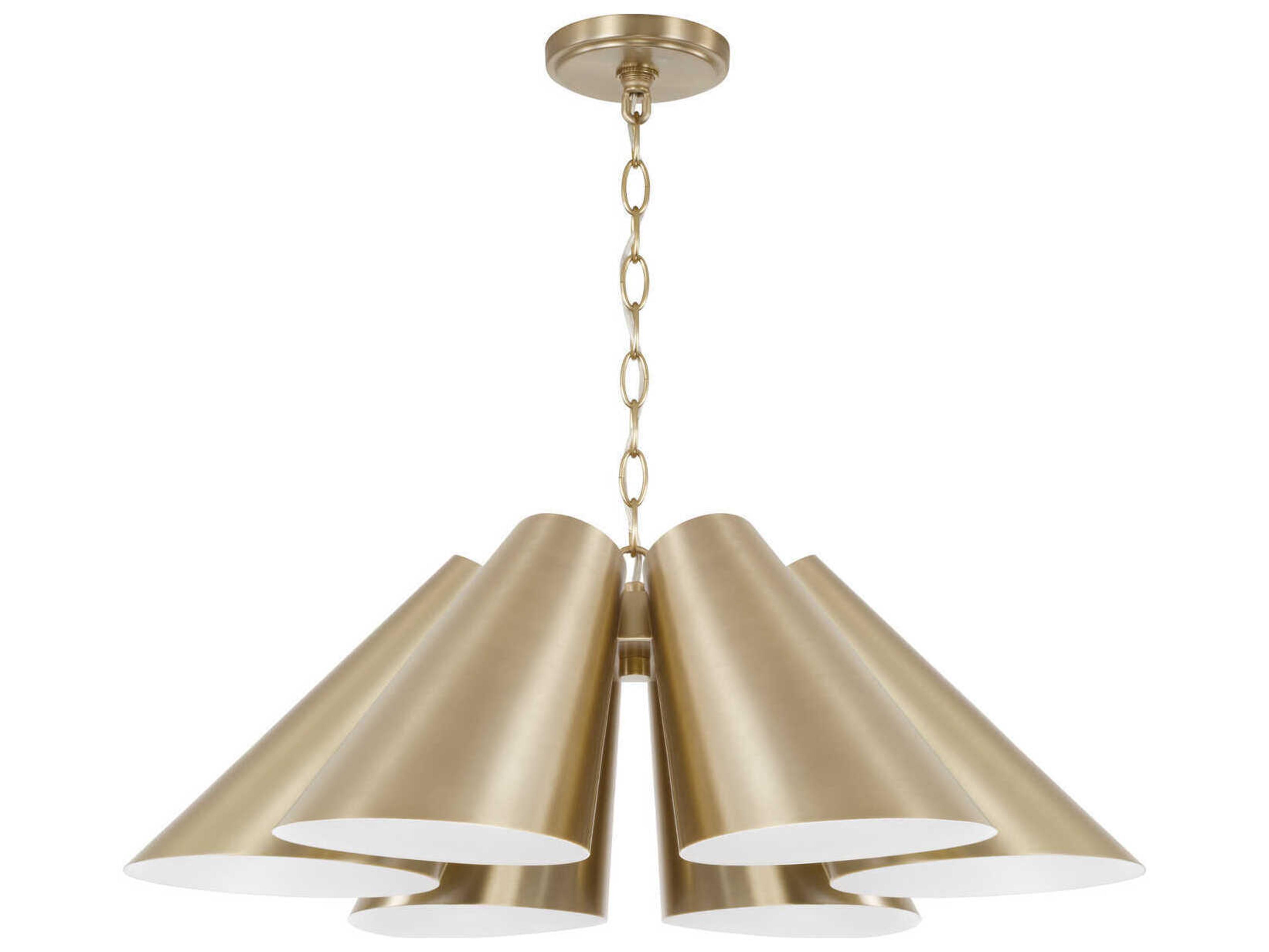Capital Lighting Leo 6-Light Matte Brass Pendant
