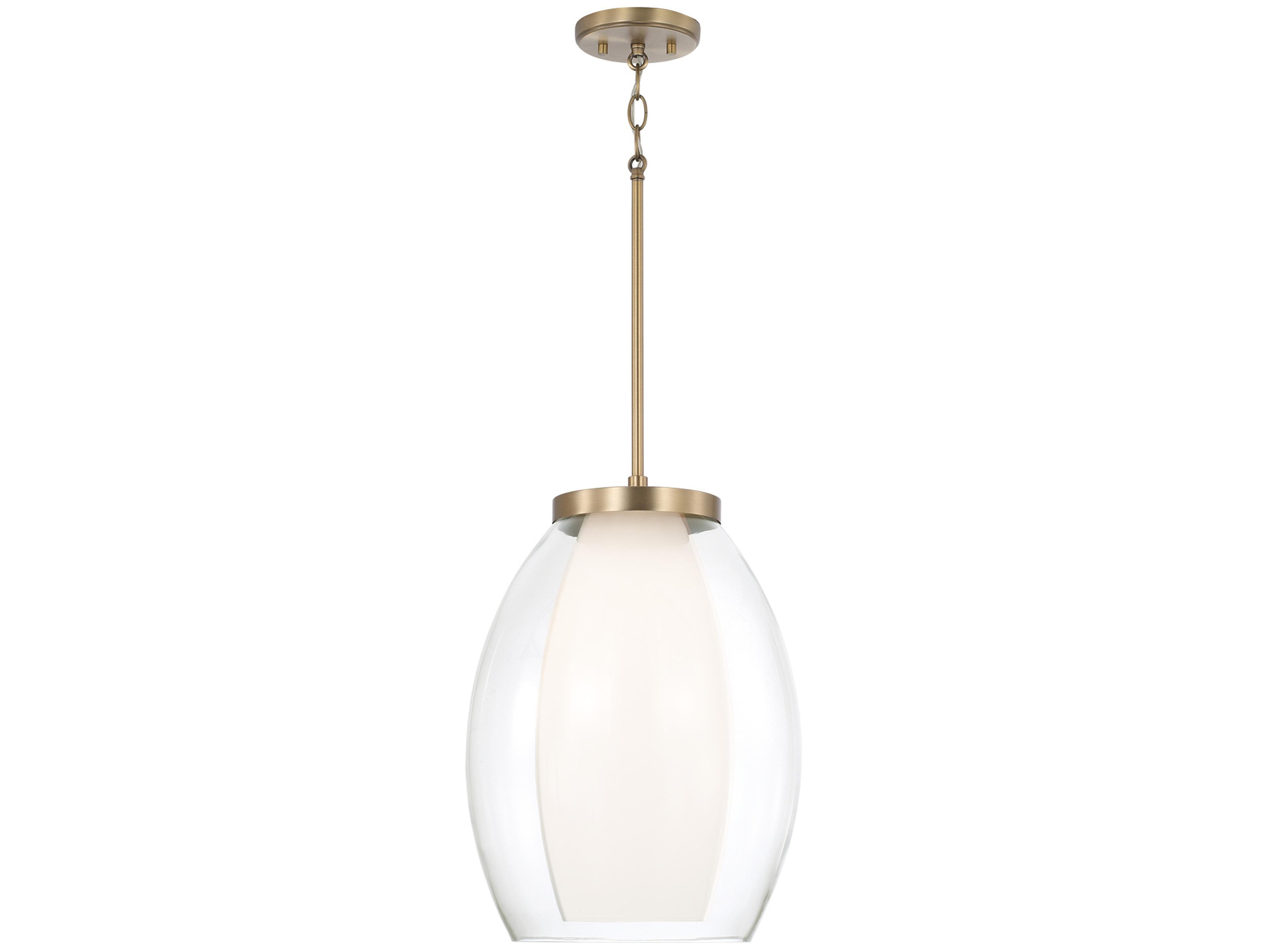 Capital Lighting Joss 1-Light Aged Brass Dome Pendant