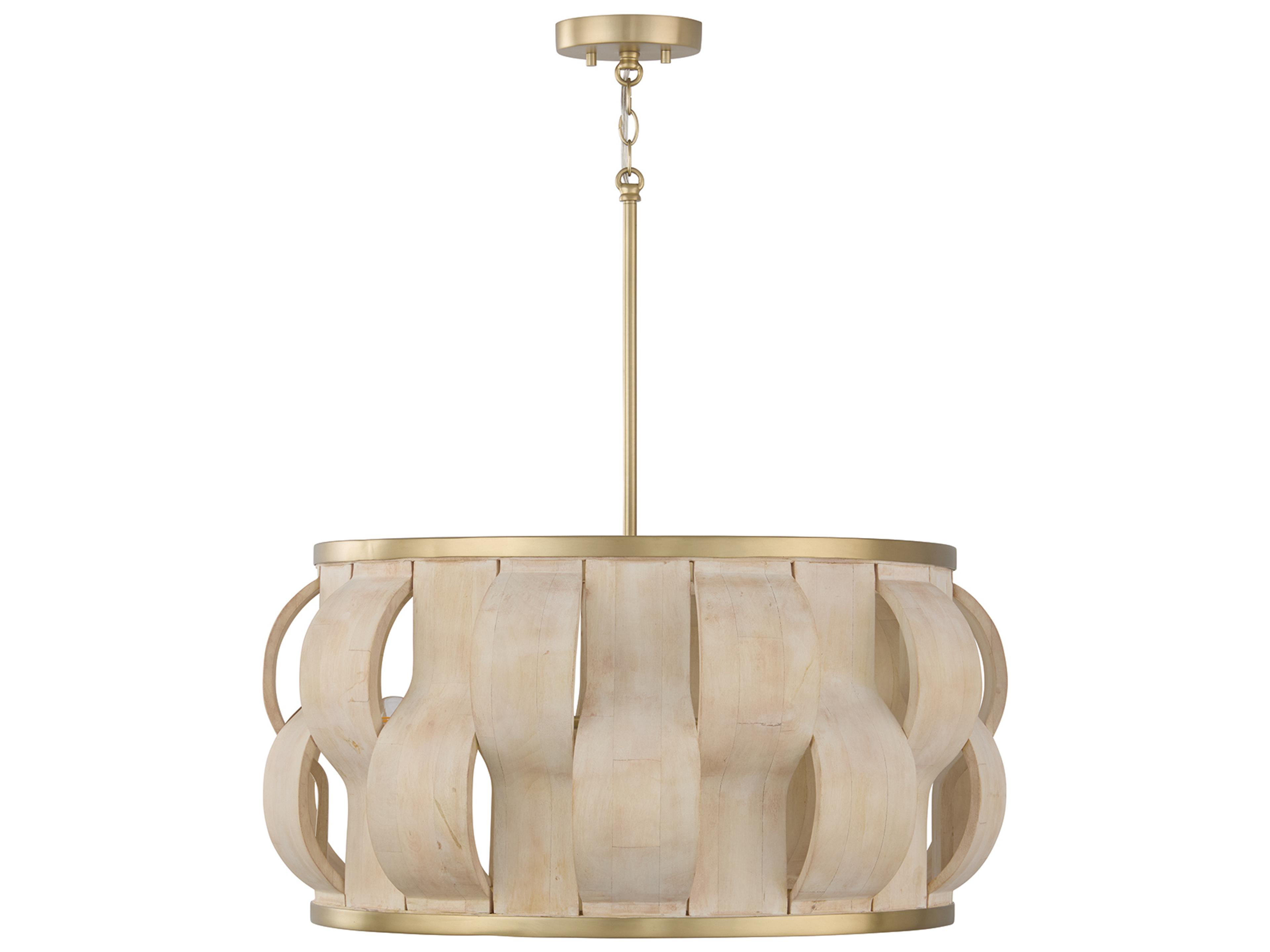 Capital Lighting Willa 4-light Matte Brass Geometric Pendant