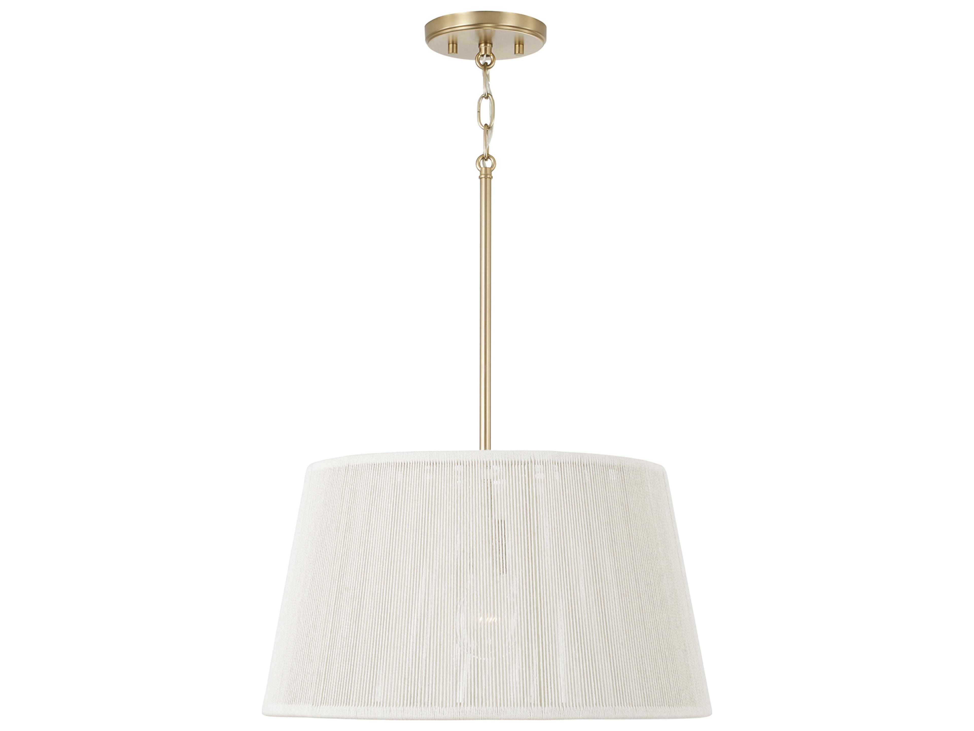 Capital Lighting Tara 1-light Matte Brass Drum Pendant