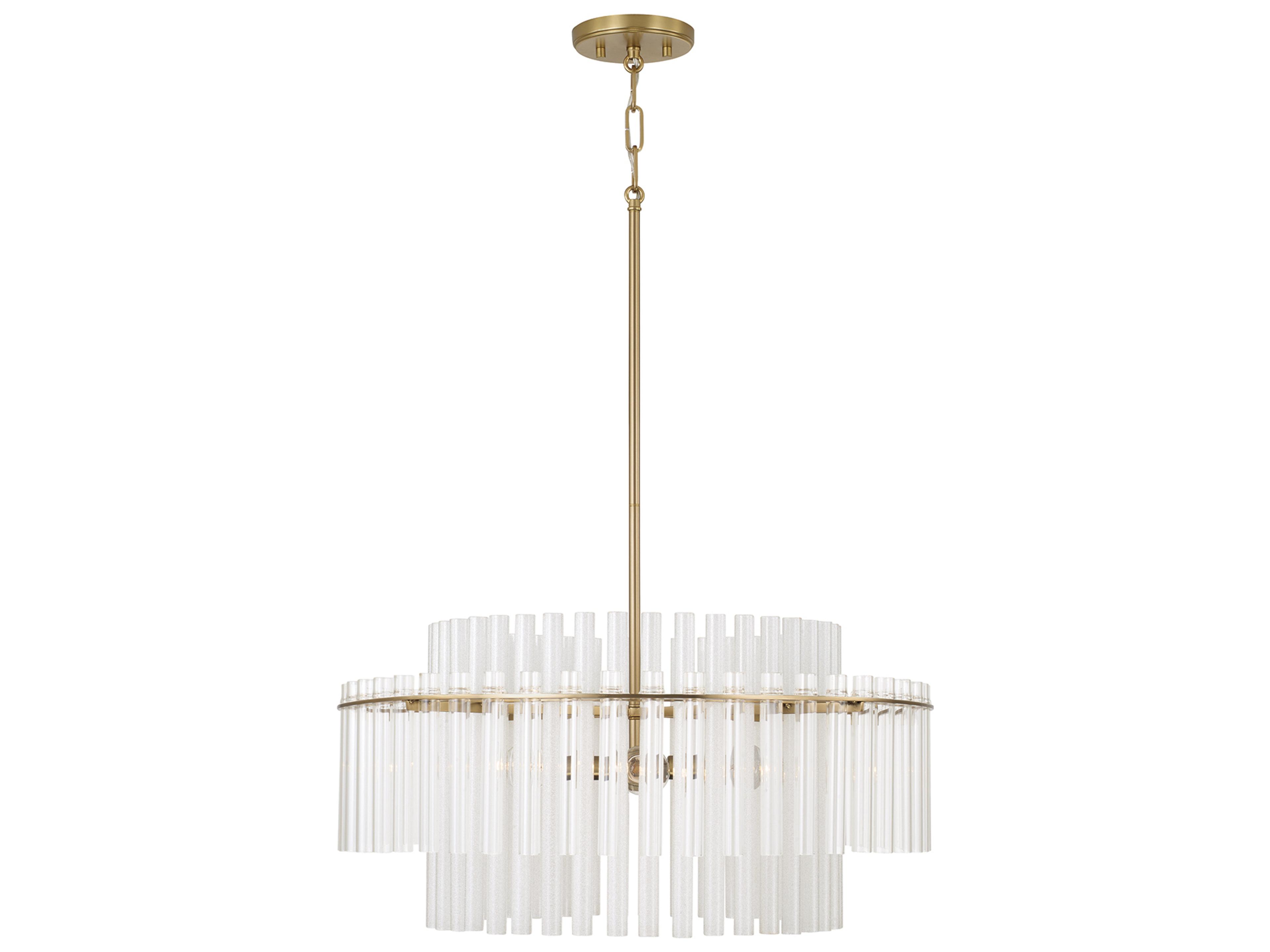Capital Lighting Blair 4-light Aged Brass Round Pendant