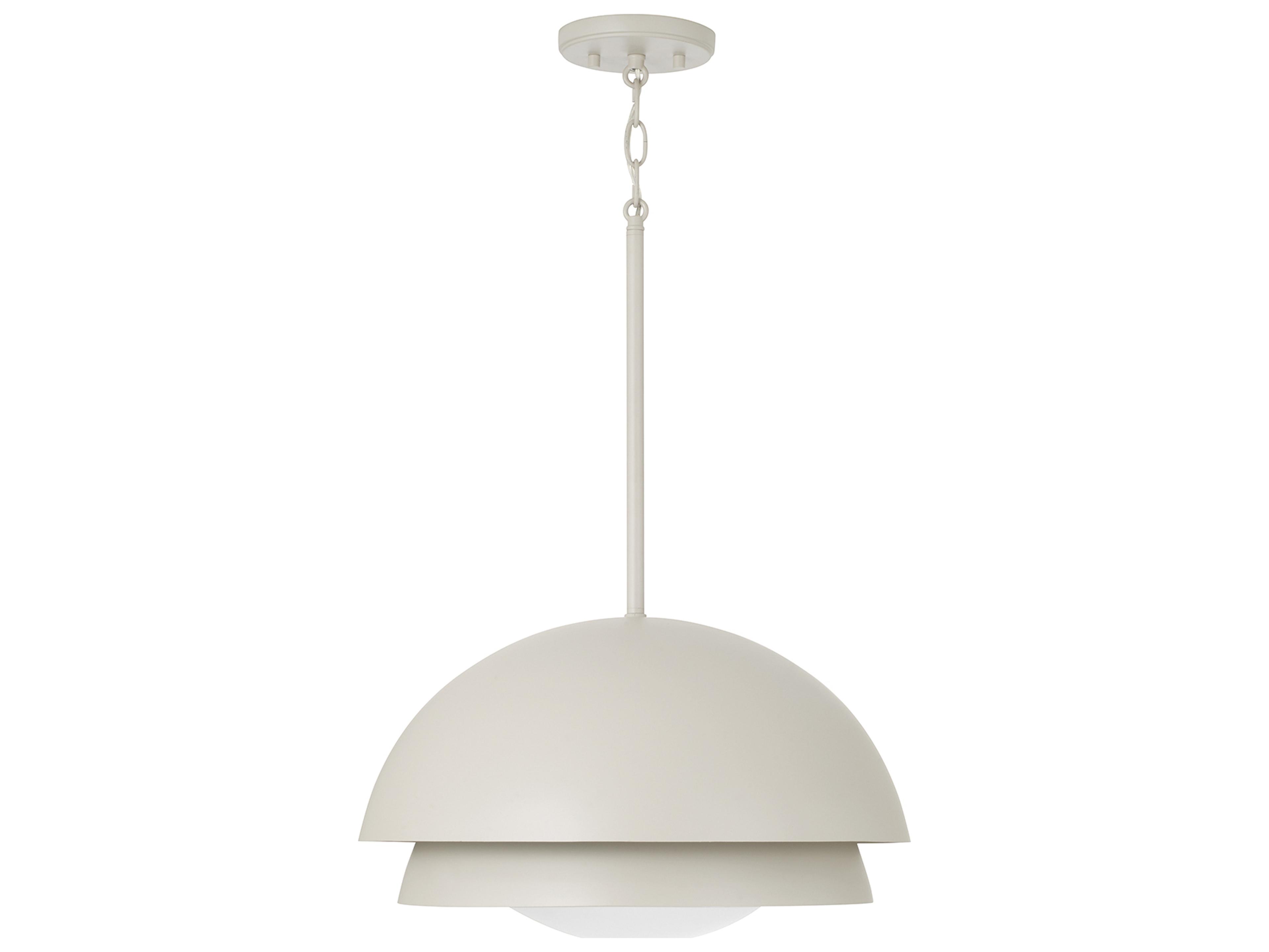 Capital Lighting Jensen 1-light Taupe White Pendant