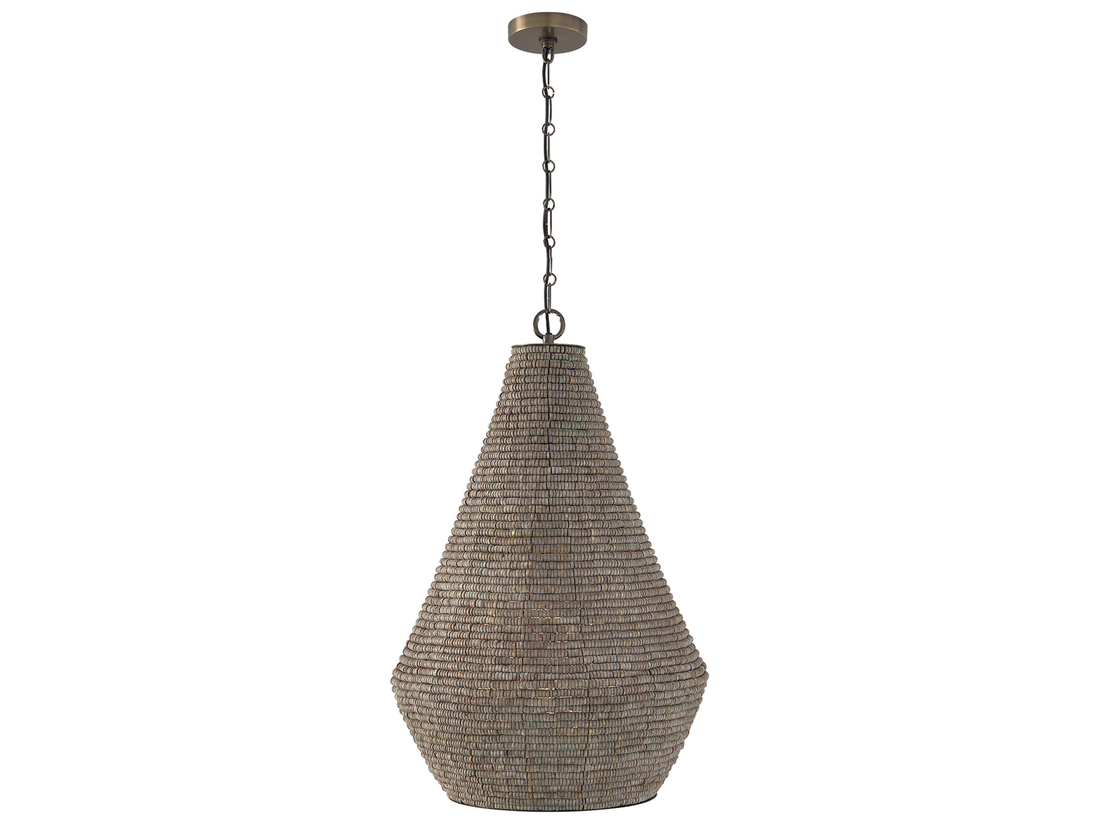 Capital Lighting Morada 1-light Aegean Grey And Dark Brass Geometric Pendant