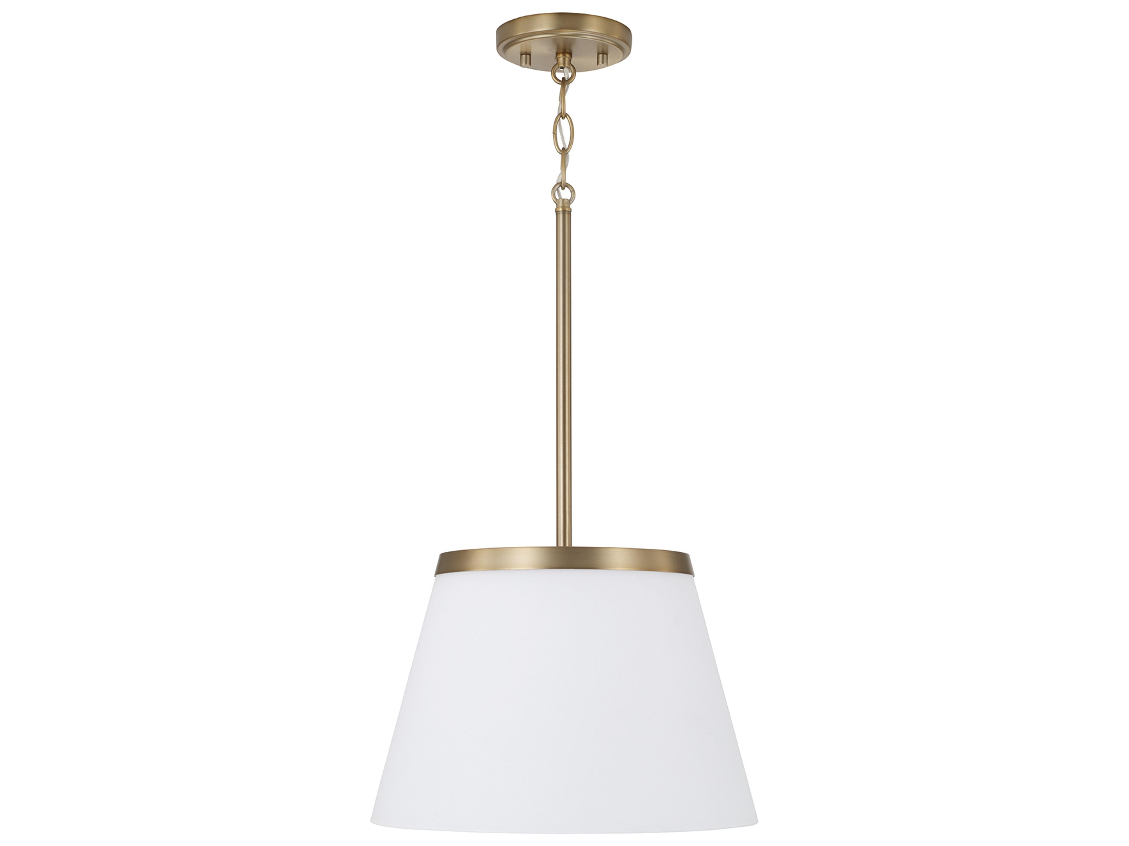 Capital Lighting Drake 1-light Aged Brass Round Pendant