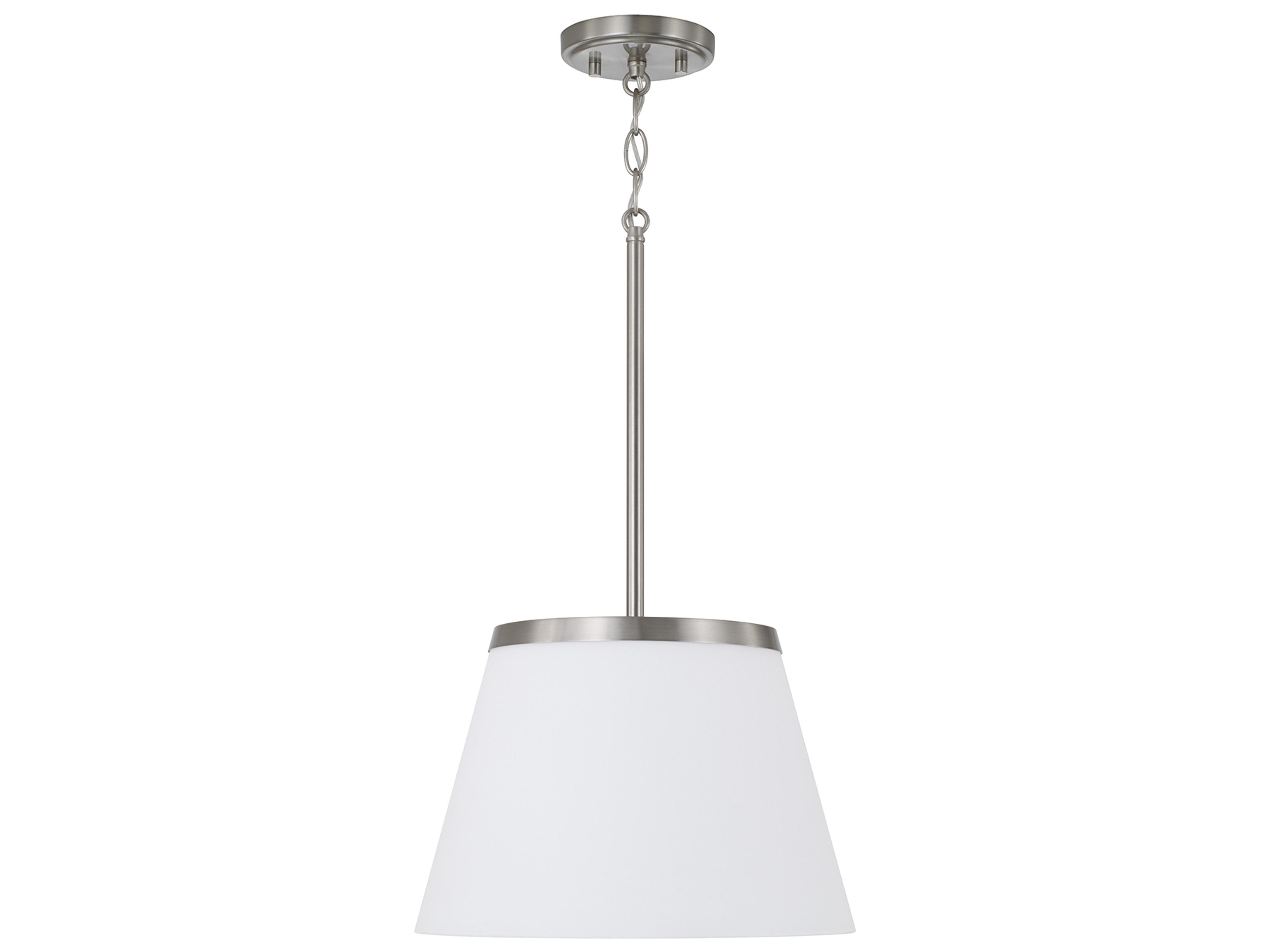 Capital Lighting Drake 1-light Brushed Nickel Round Pendant