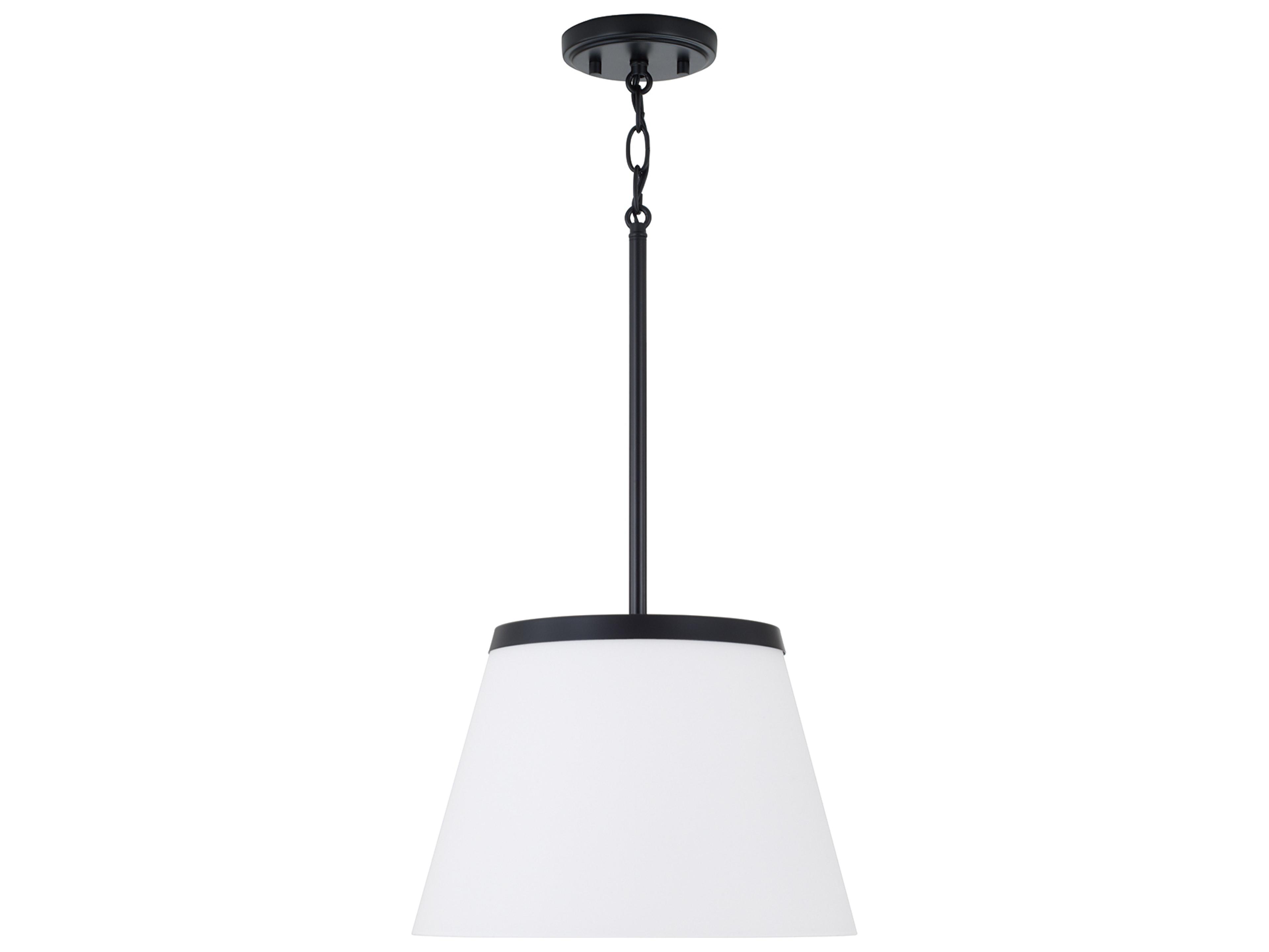 Capital Lighting Drake 1-light Matte Black Pendant