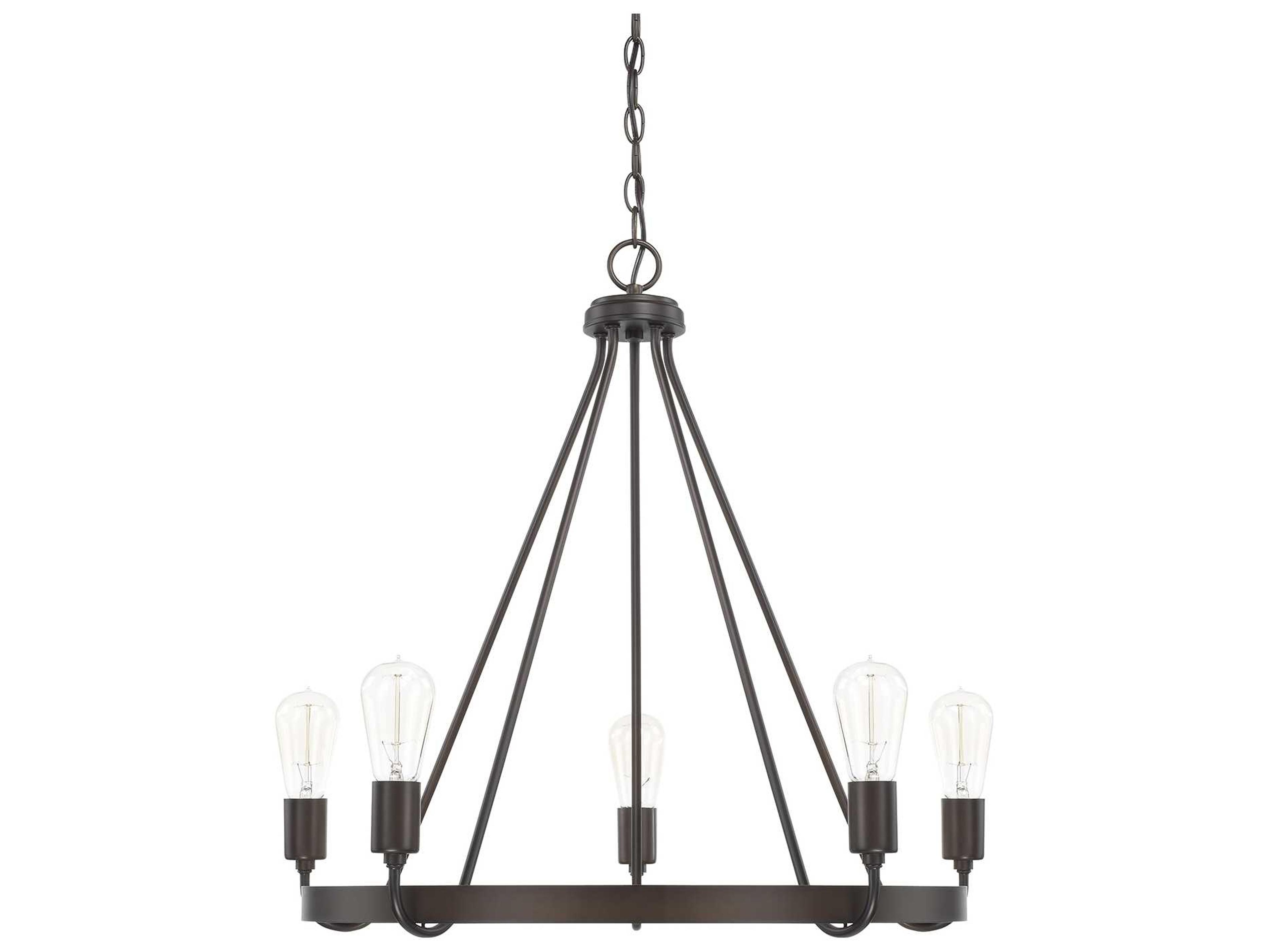 Capital Lighting Tanner 5-Light Bronze Chandelier