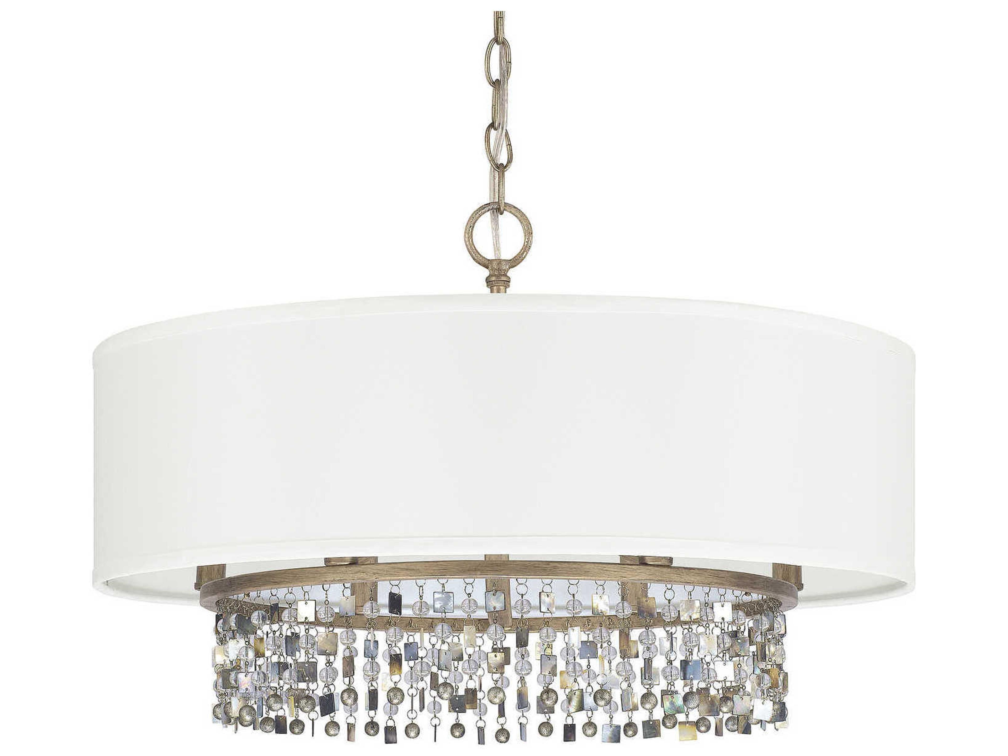 Capital Lighting Harper 6-Light Brushed Gold Crystal Pendant