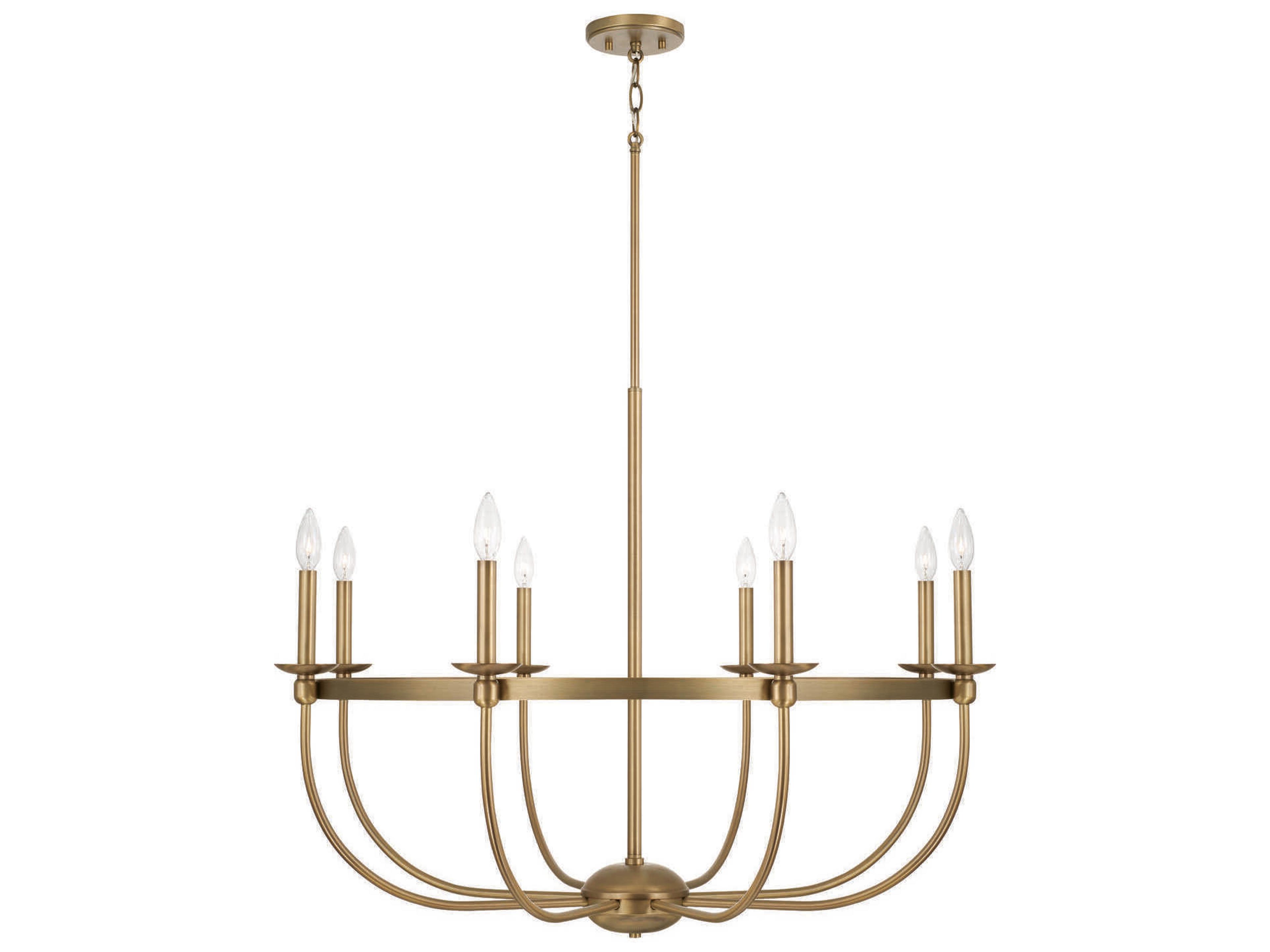 Capital Lighting Rylann 8-Light Aged Brass Candelabra Chandelier