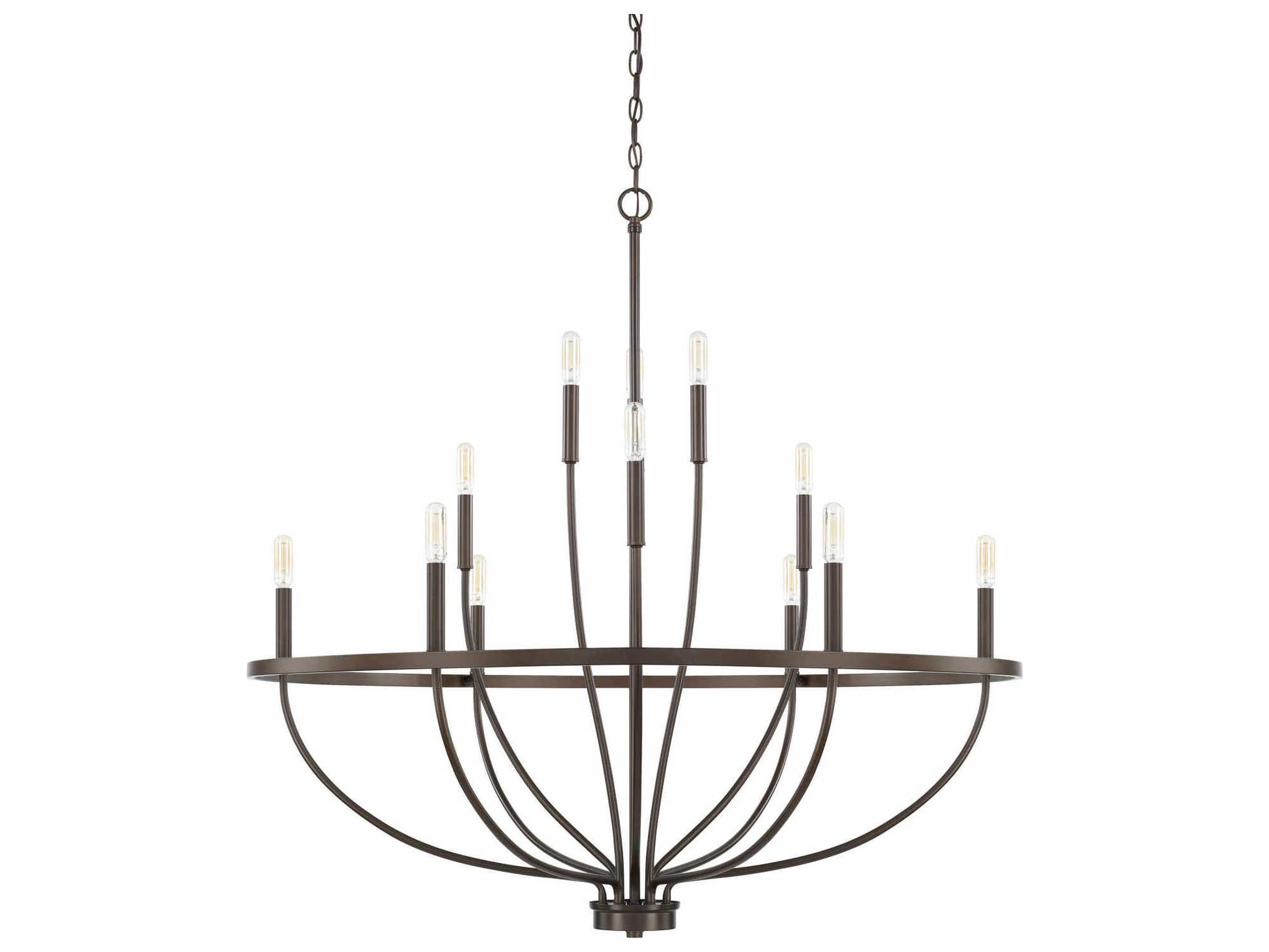 Capital Lighting Greyson 12-Light Bronze Candelabra Chandelier