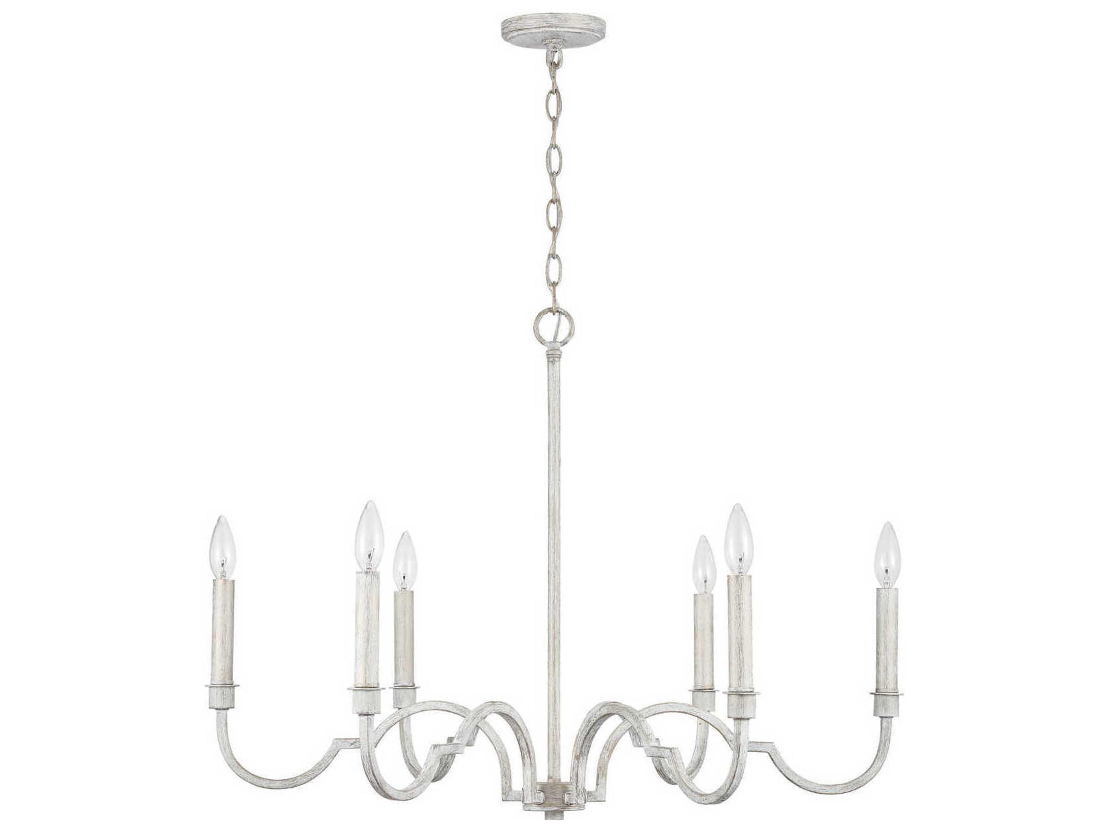 Capital Lighting Demi 6-Light Winter White Candelabra Chandelier