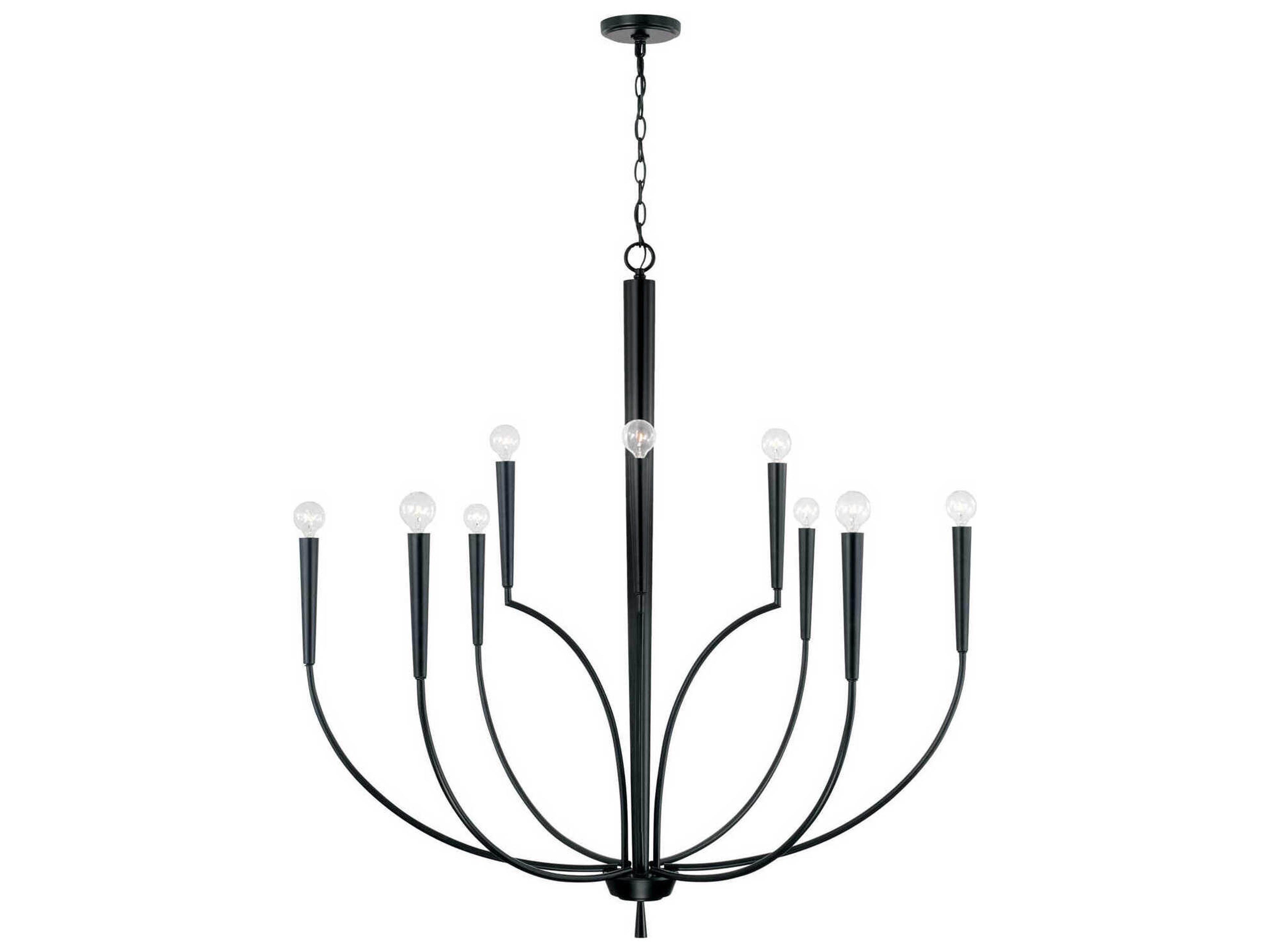 Capital Lighting Holden 10-Light Matte Black Tiered Chandelier