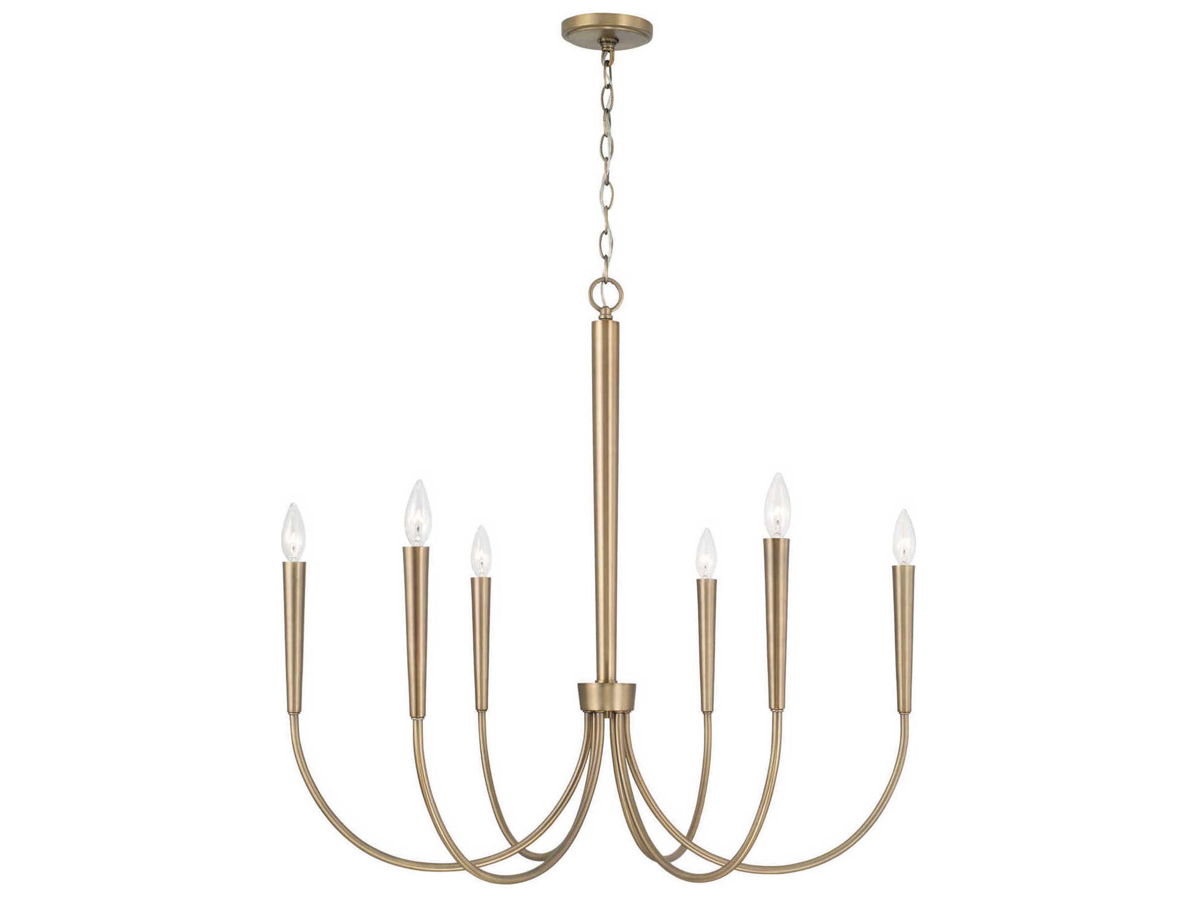 Capital Lighting Holden 6-Light Aged Brass Tiered Chandelier