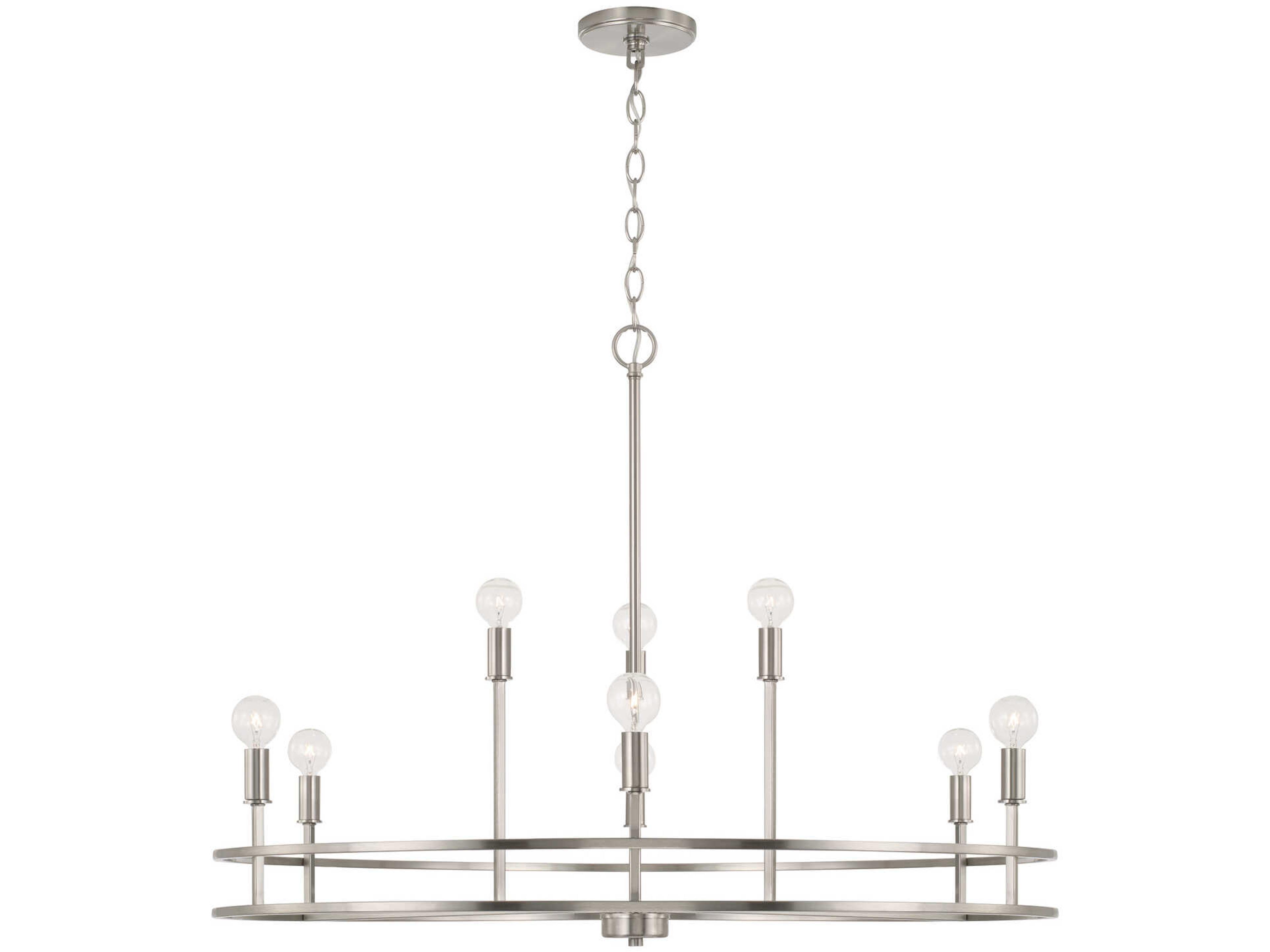 Capital Lighting Fuller 9-Light Brushed Nickel Candelabra Chandelier