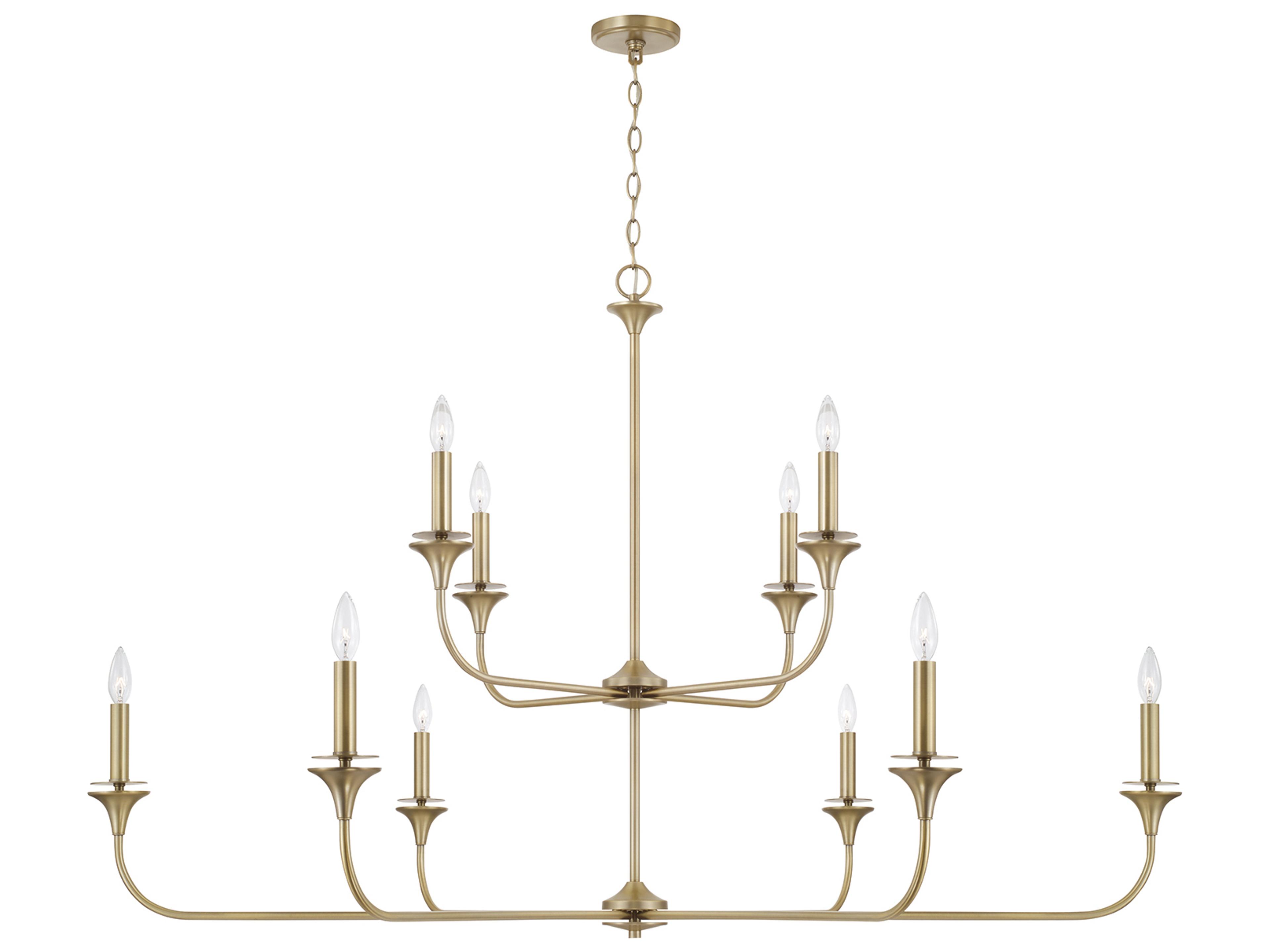 Capital Lighting Presley 10-light Aged Brass Candelabra Chandelier