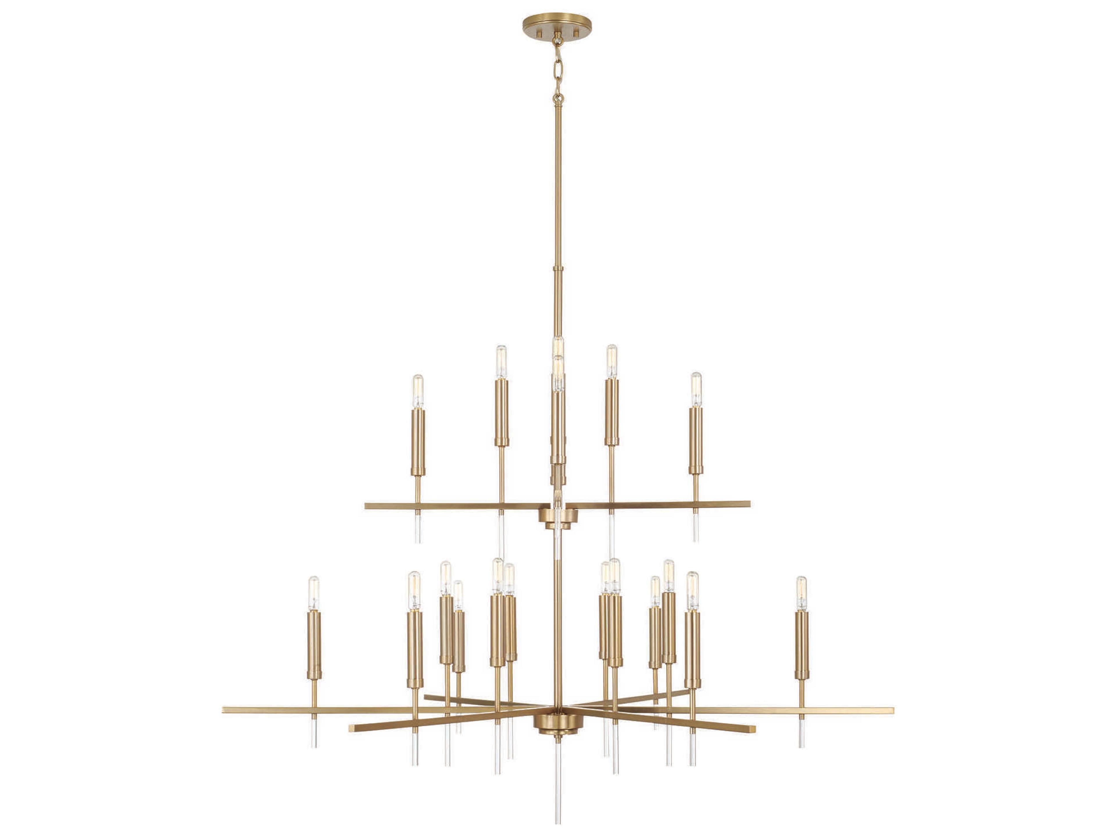 Capital Lighting Elora 20-Light Matte Brass Candelabra Tiered Chandelier