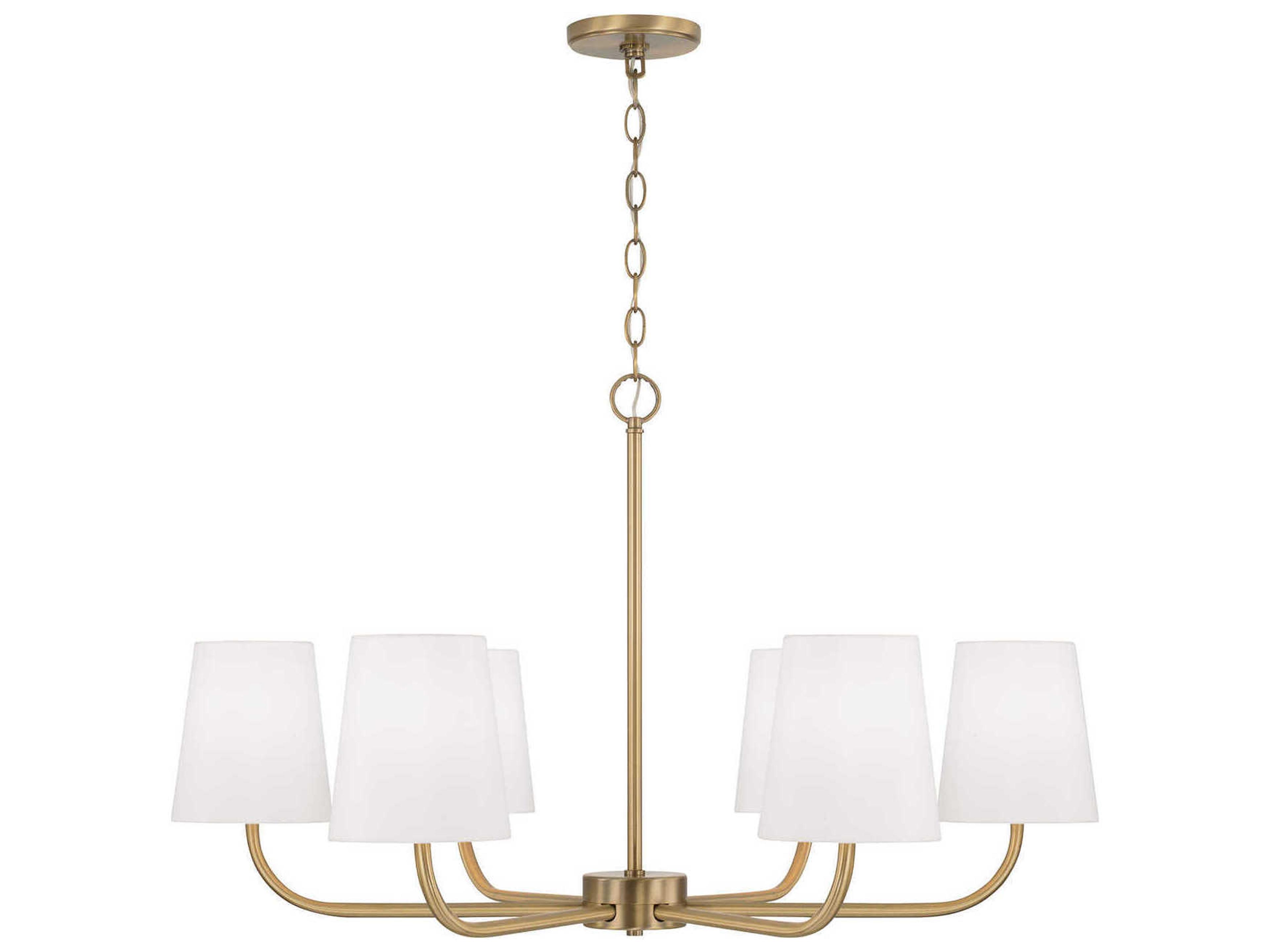 Capital Lighting Brody 6-Light Aged Brass Empire Chandelier