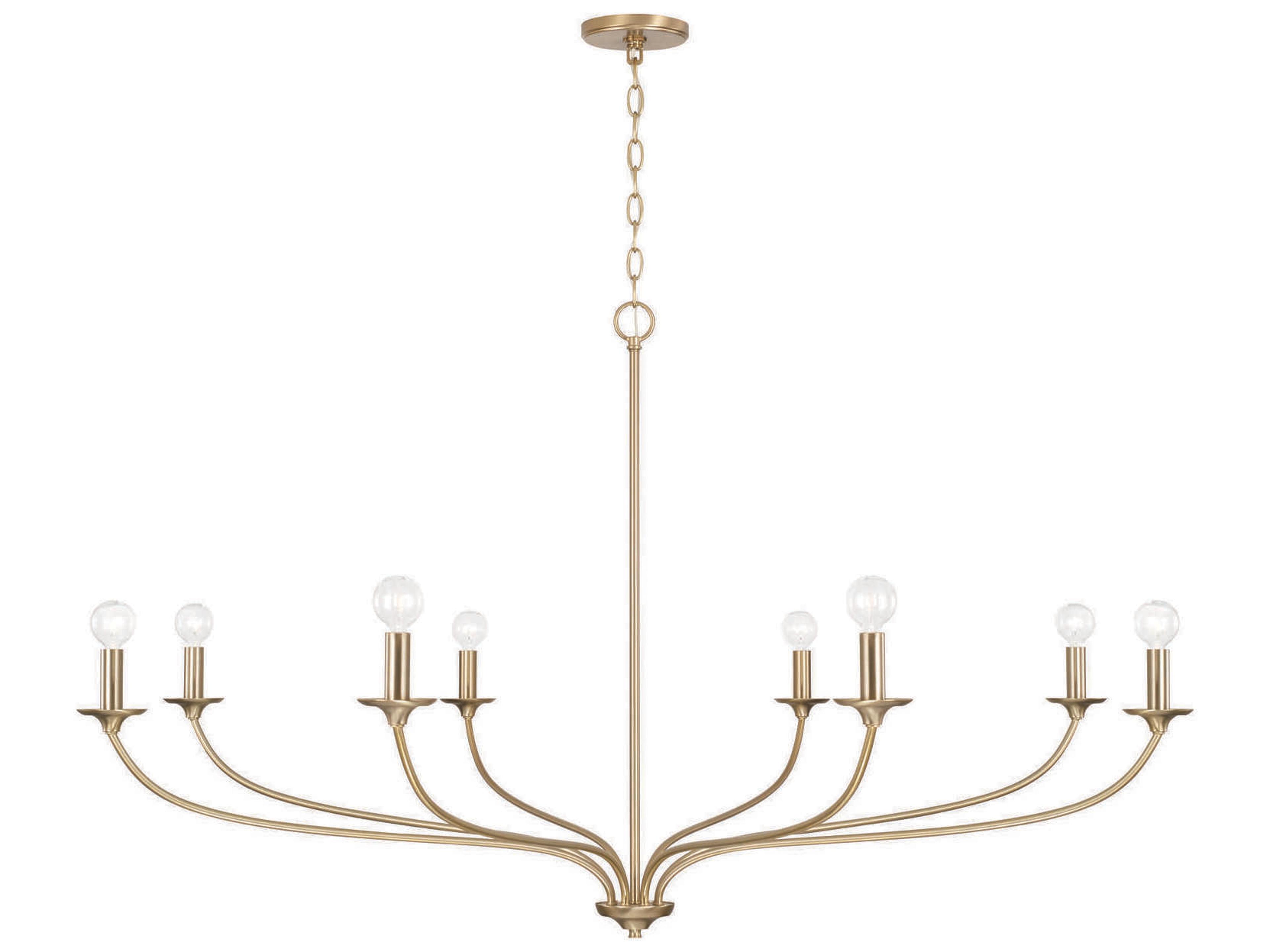 Capital Lighting Dolan 8-Light Matte Brass Candelabra Chandelier