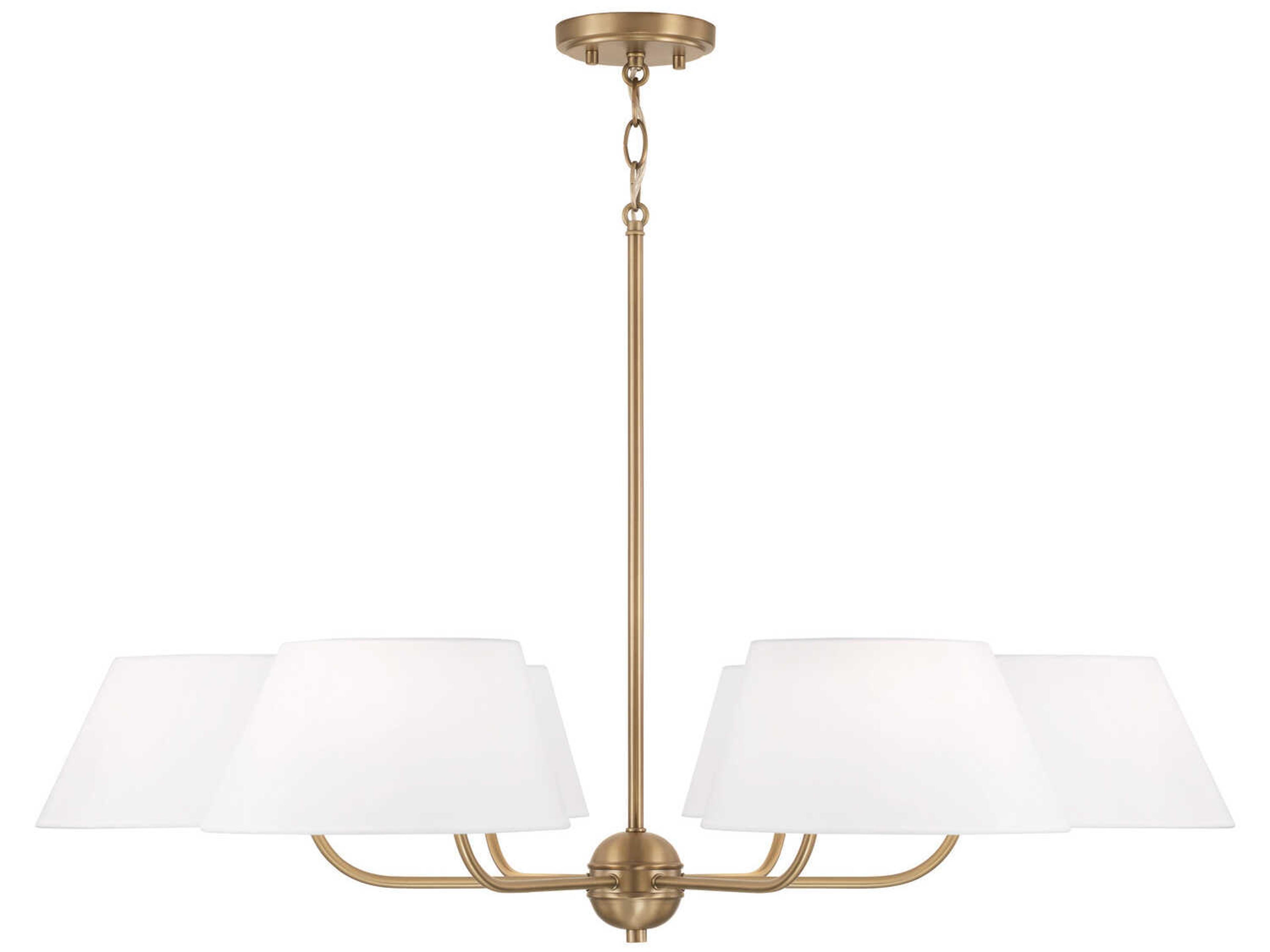 Capital Lighting Welsley 6-Light Aged Brass Empire Chandelier