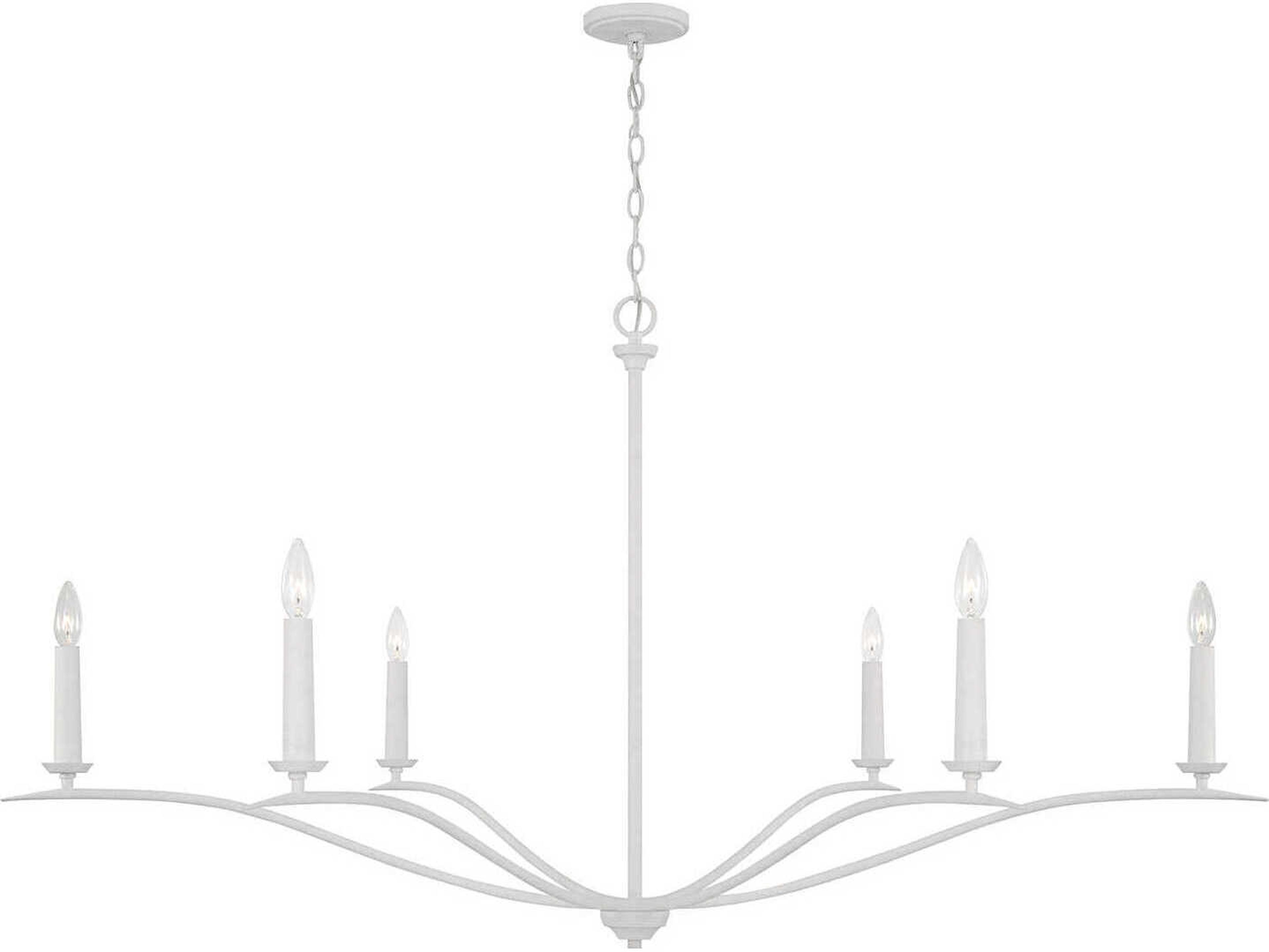 Capital Lighting Grady 6-Light Textured White Candelabra Chandelier