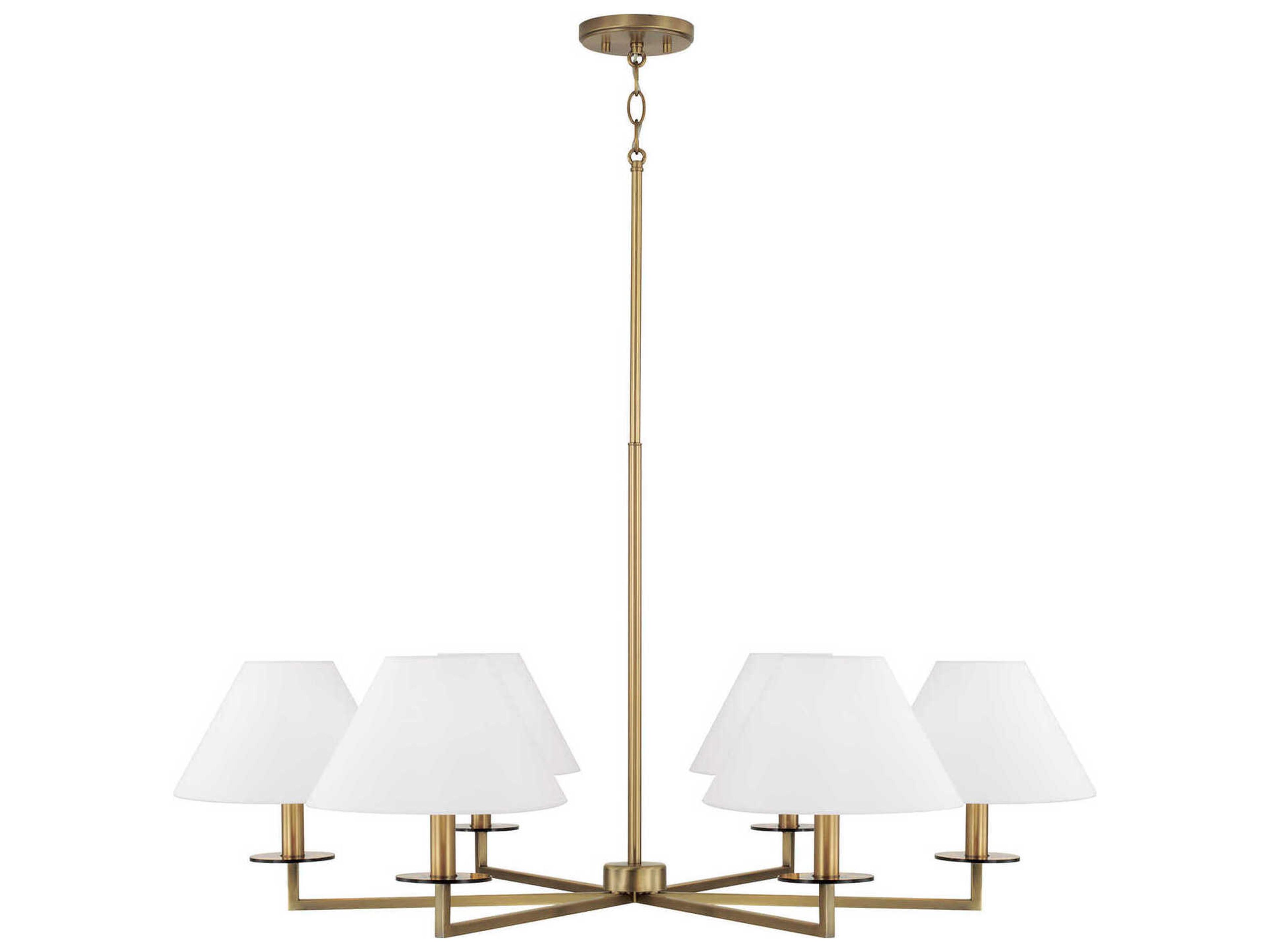 Capital Lighting Gilda 6-Light Aged Brass Chandelier