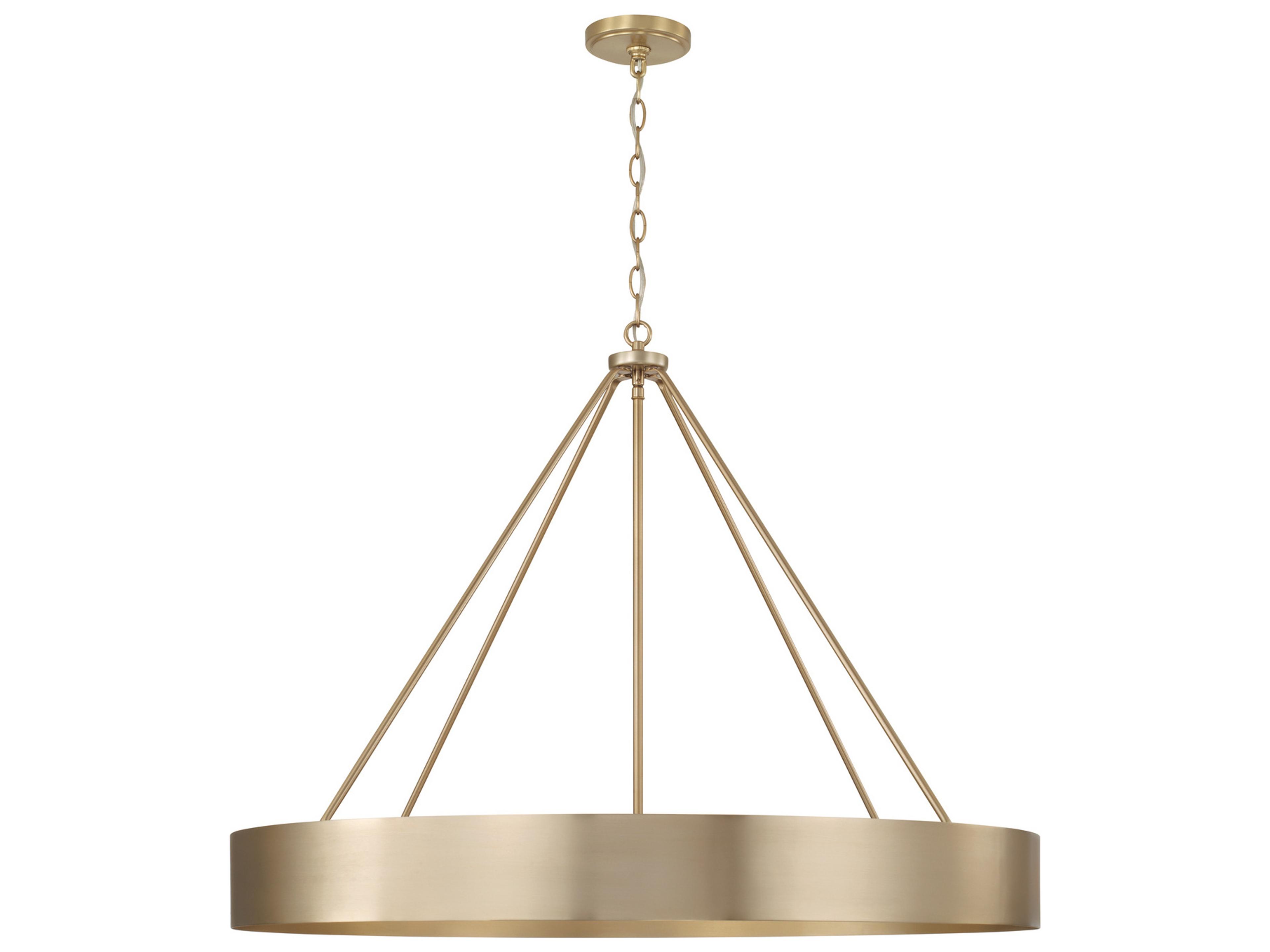 Capital Lighting Weller 6-Light Matte Brass Round Chandelier