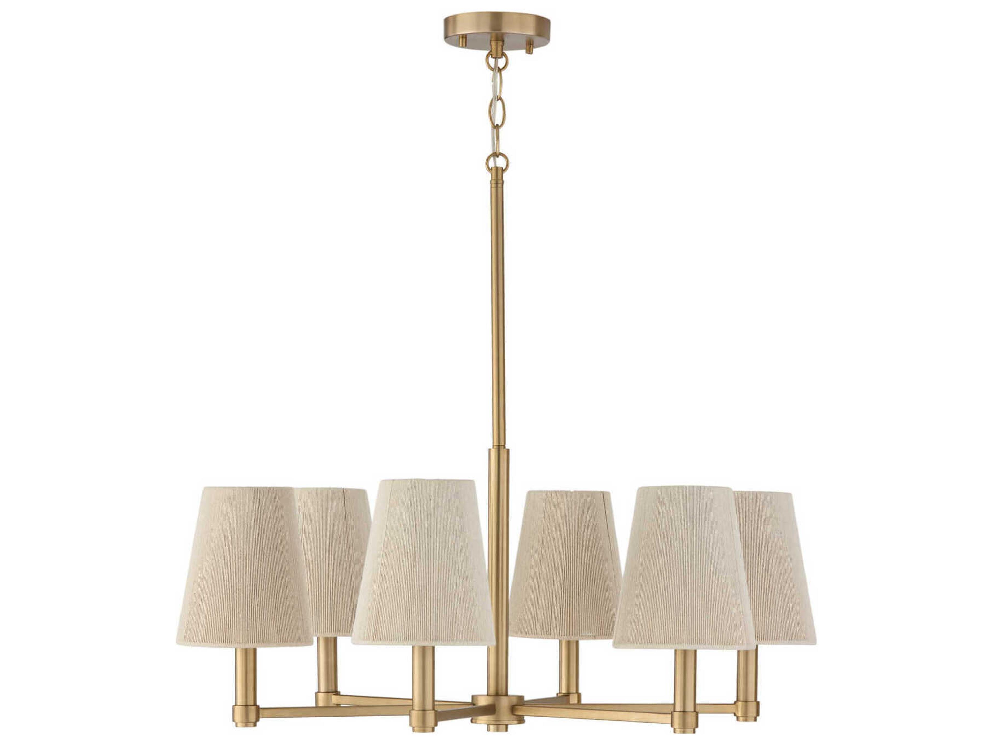 Capital Lighting Mira 6-Light Matte Brass Chandelier
