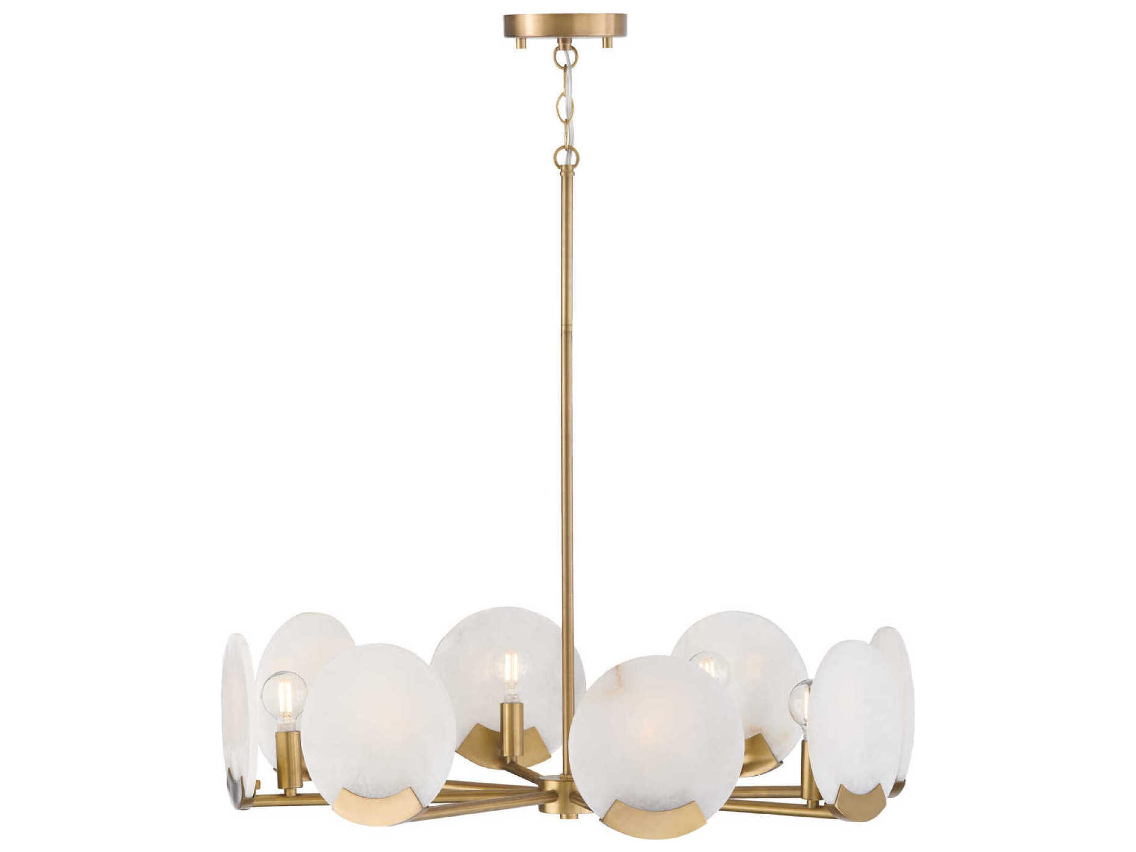 Capital Lighting Oriya 8-Light Aged Brass Round Chandelier