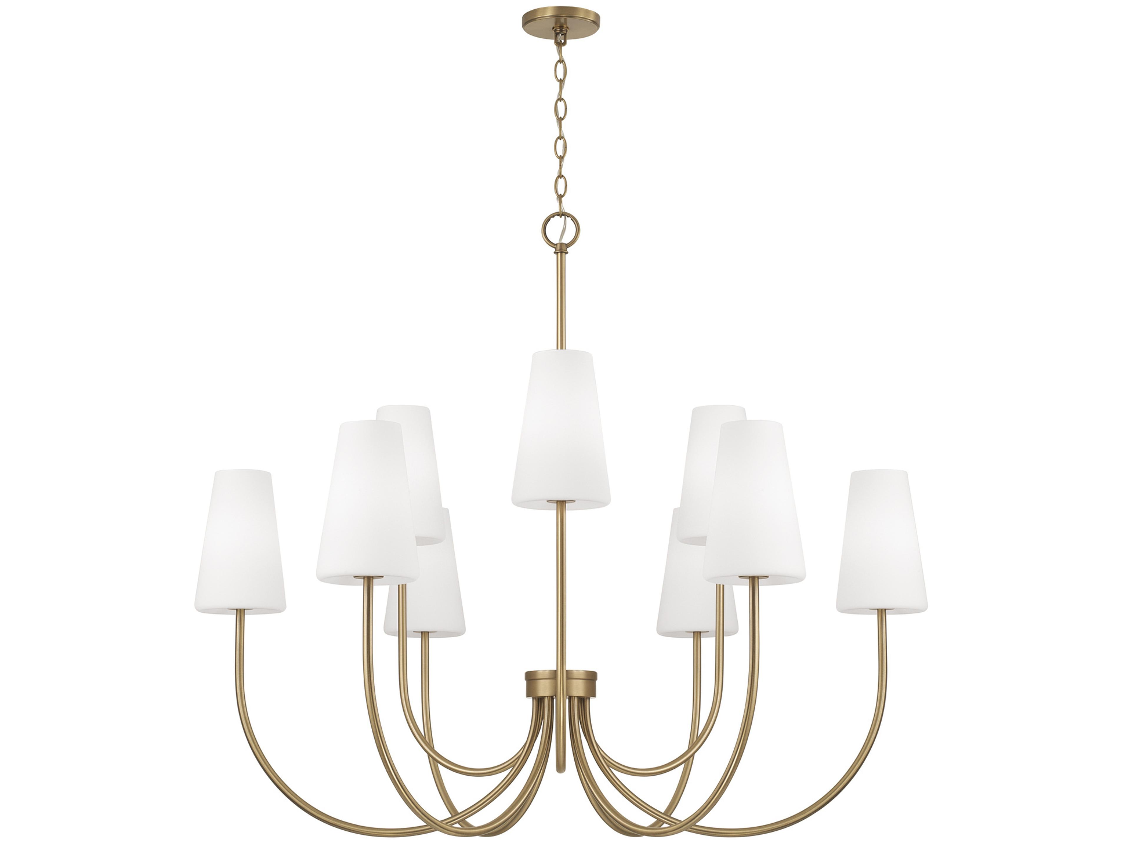 Capital Lighting Averitt 9-Light Aged Brass Candelabra Chandelier