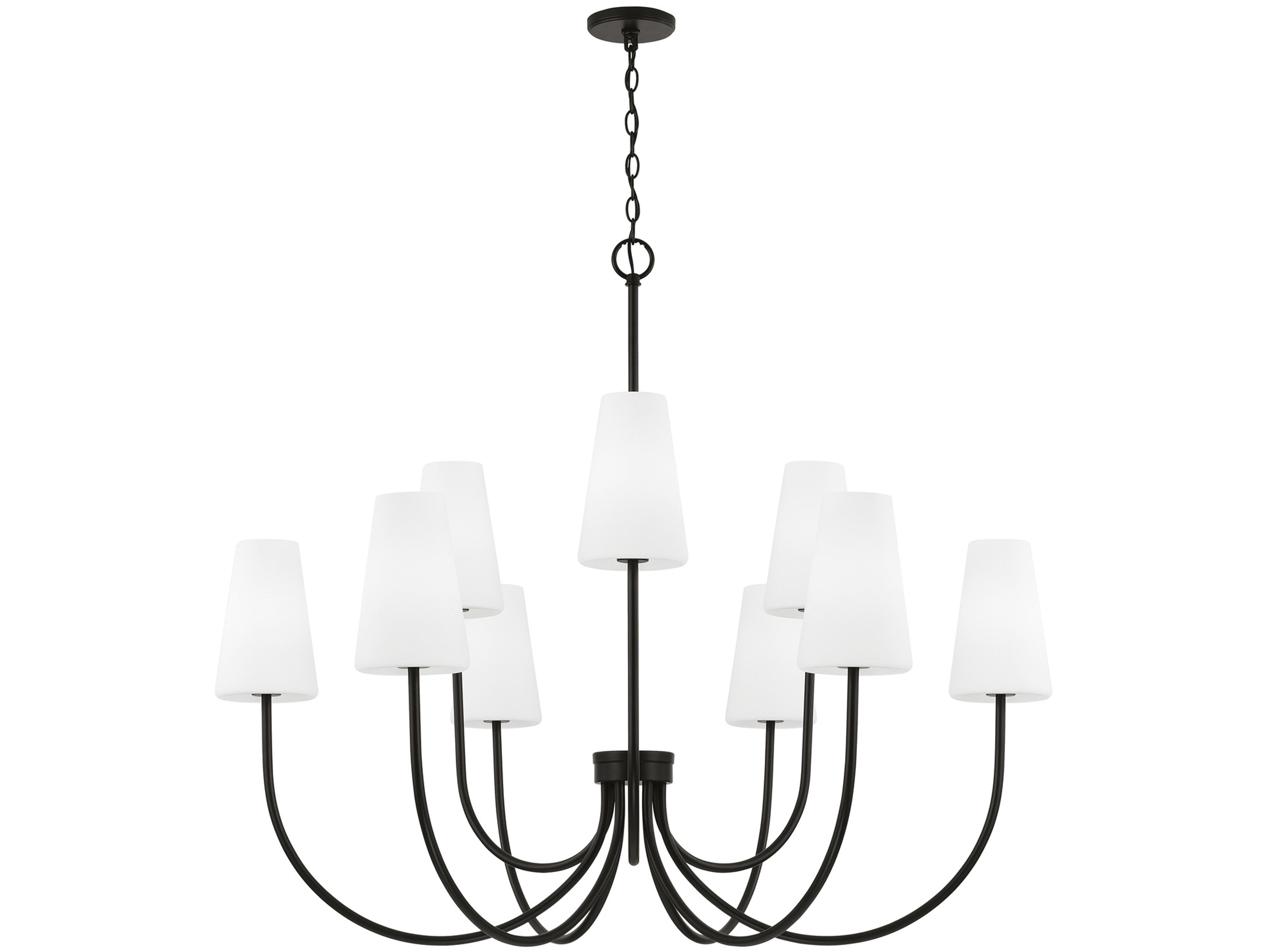 Capital Lighting Averitt 9-Light Matte Black Candelabra Chandelier