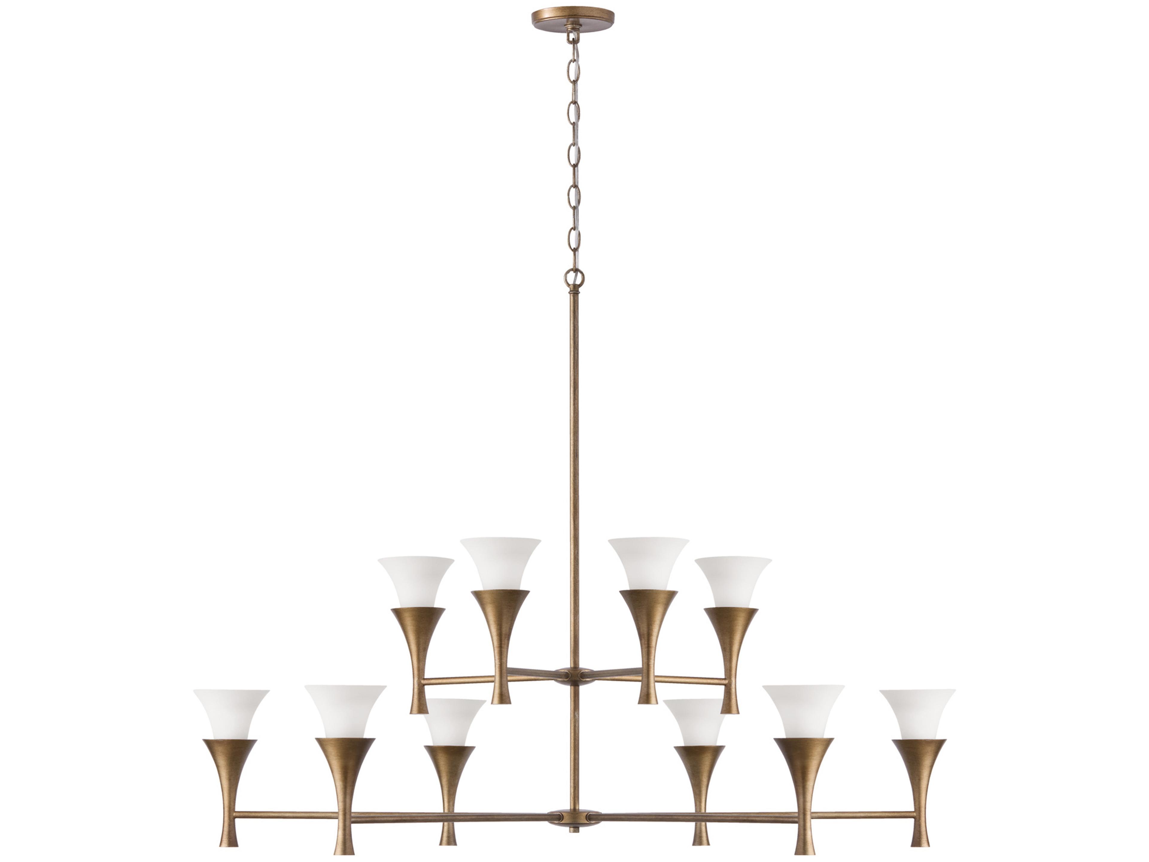 Capital Lighting Nola 10-Light Mystic Luster Brass Candelabra Chandelier